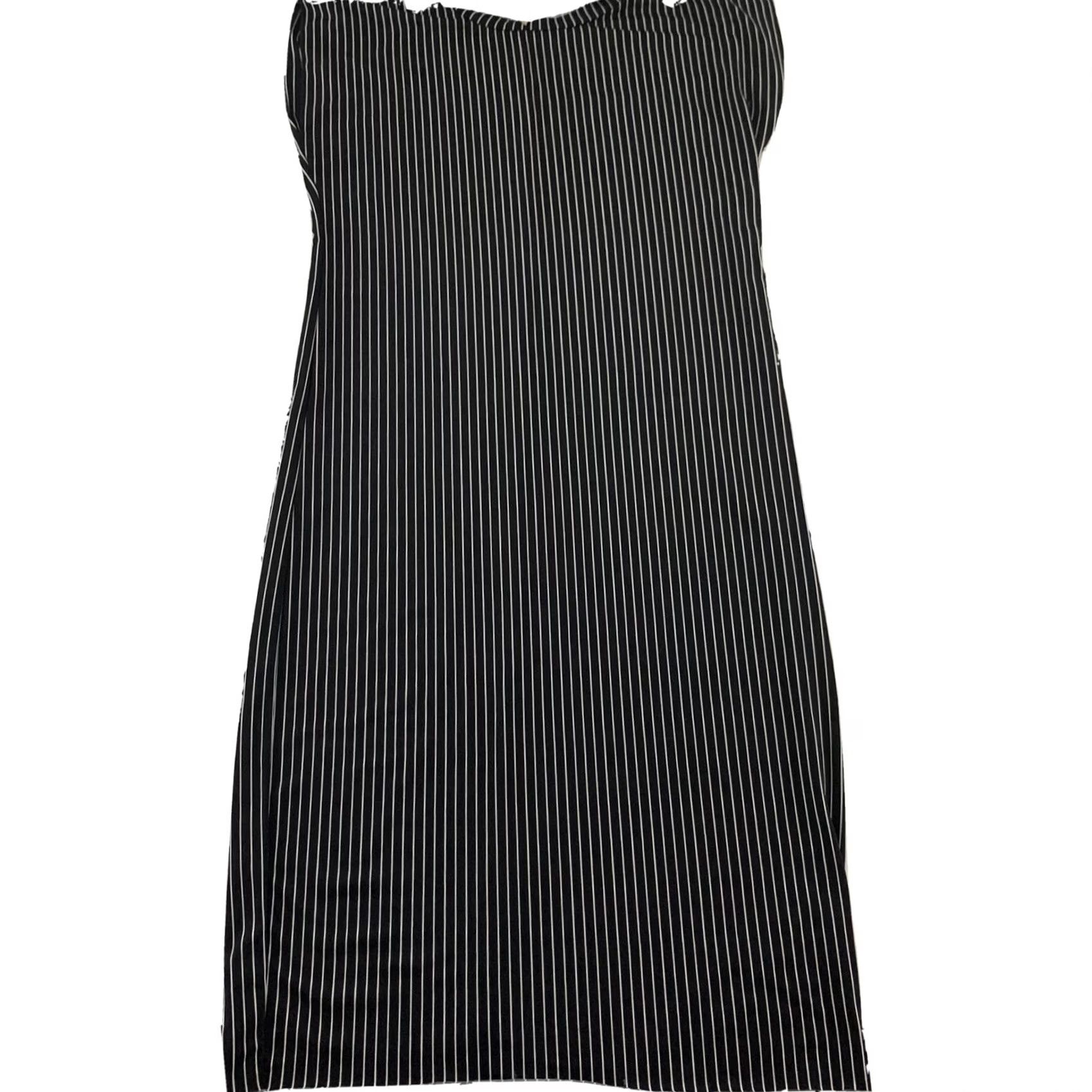 Vintage PaoLino Sleeveless Striped Pencil Dress Women's M/L Black White Size M / US 6-8 / IT 42-44 - 2 Thumbnail