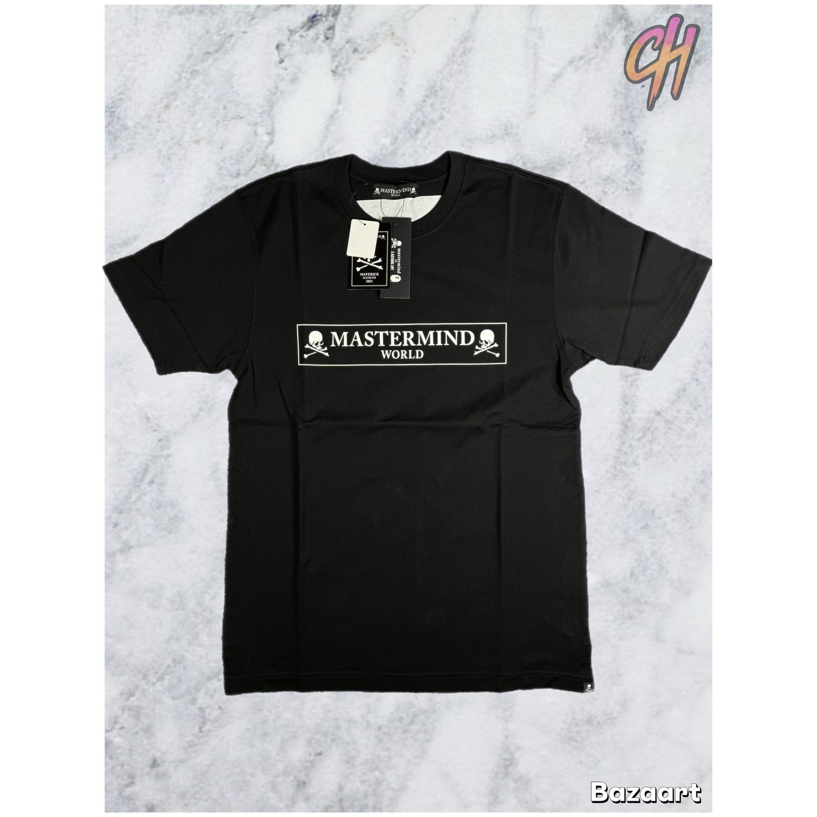 Mastermind Japan Mastermind Vs. Bape Boxed Logo Black S/S T-Shirt Size Medium Size US M / EU 48-50 / 2 - 9 Thumbnail
