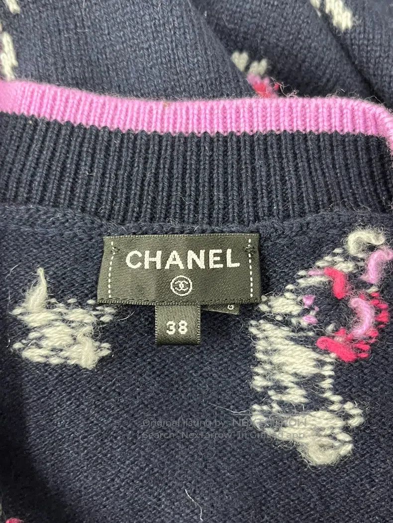 Chanel Chanel 22K blue flower diamond button broken flower knitte Size XS / US 0-2 / IT 36-38 - 4 Thumbnail