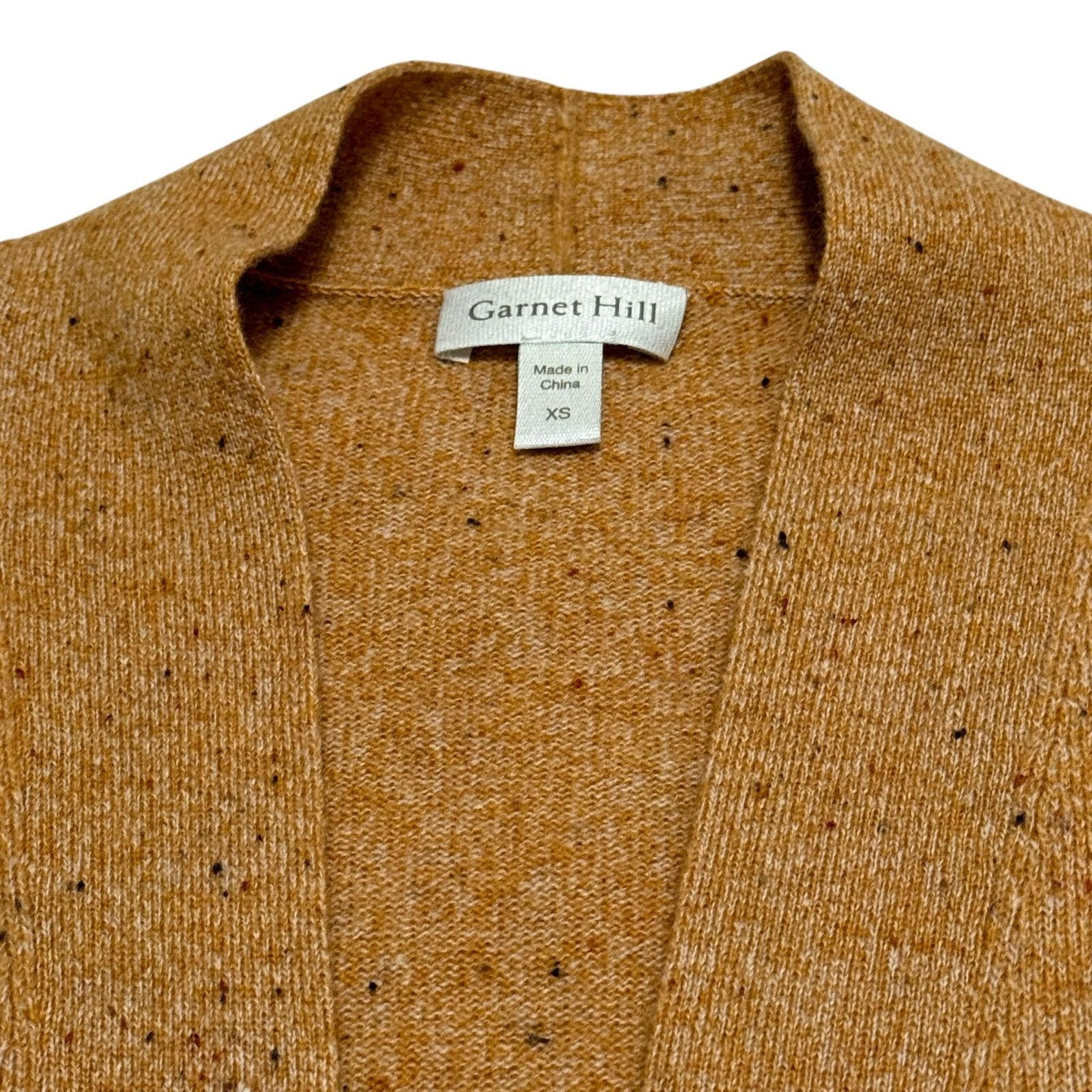 Garnet Hill Enid Patch Pocket Cashmere Cardigan Sweater XS