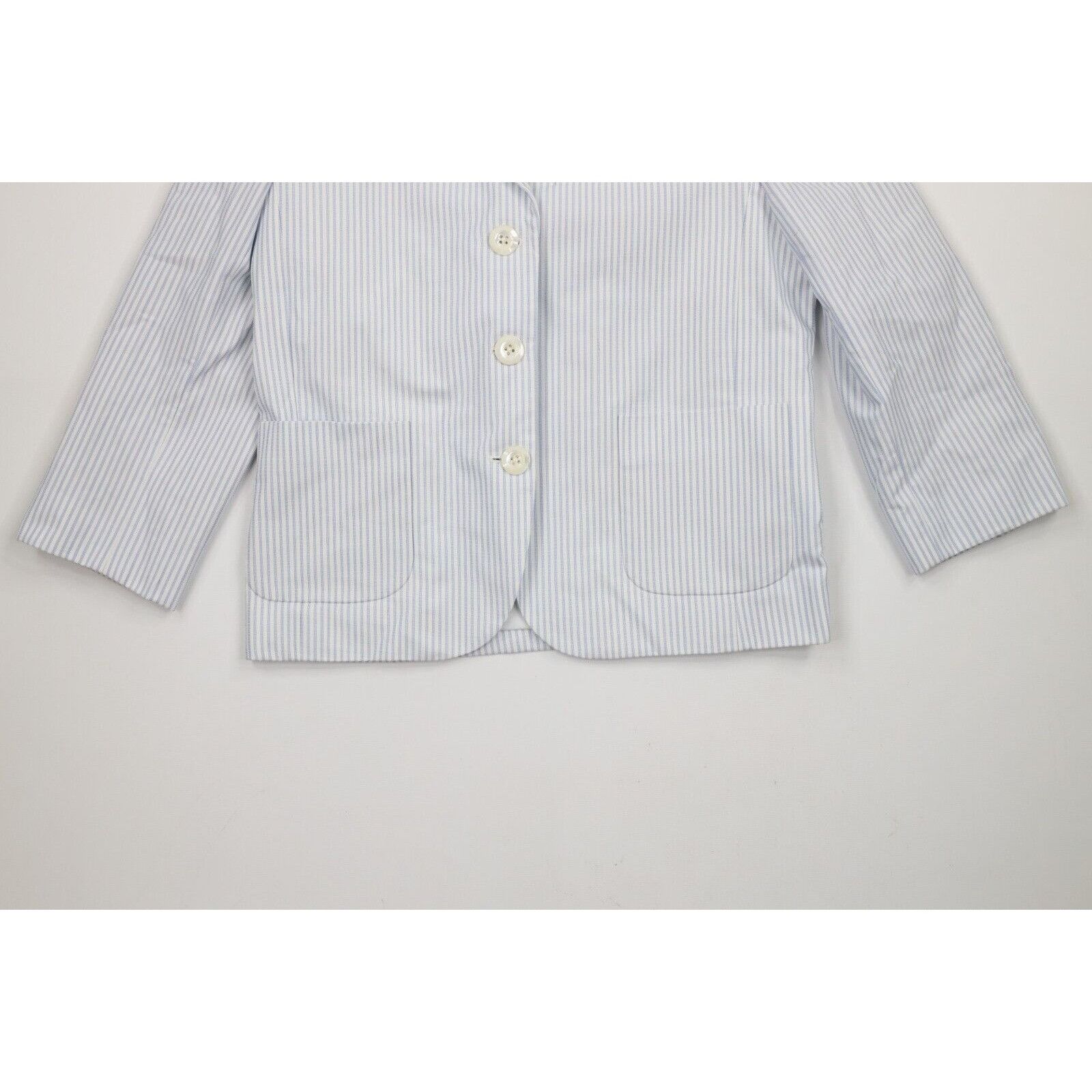 J.Crew × Vintage Deadstock Vintage J Crew 2 Piece Striped Business Suit Size M / US 6-8 / IT 42-44 - 4 Thumbnail