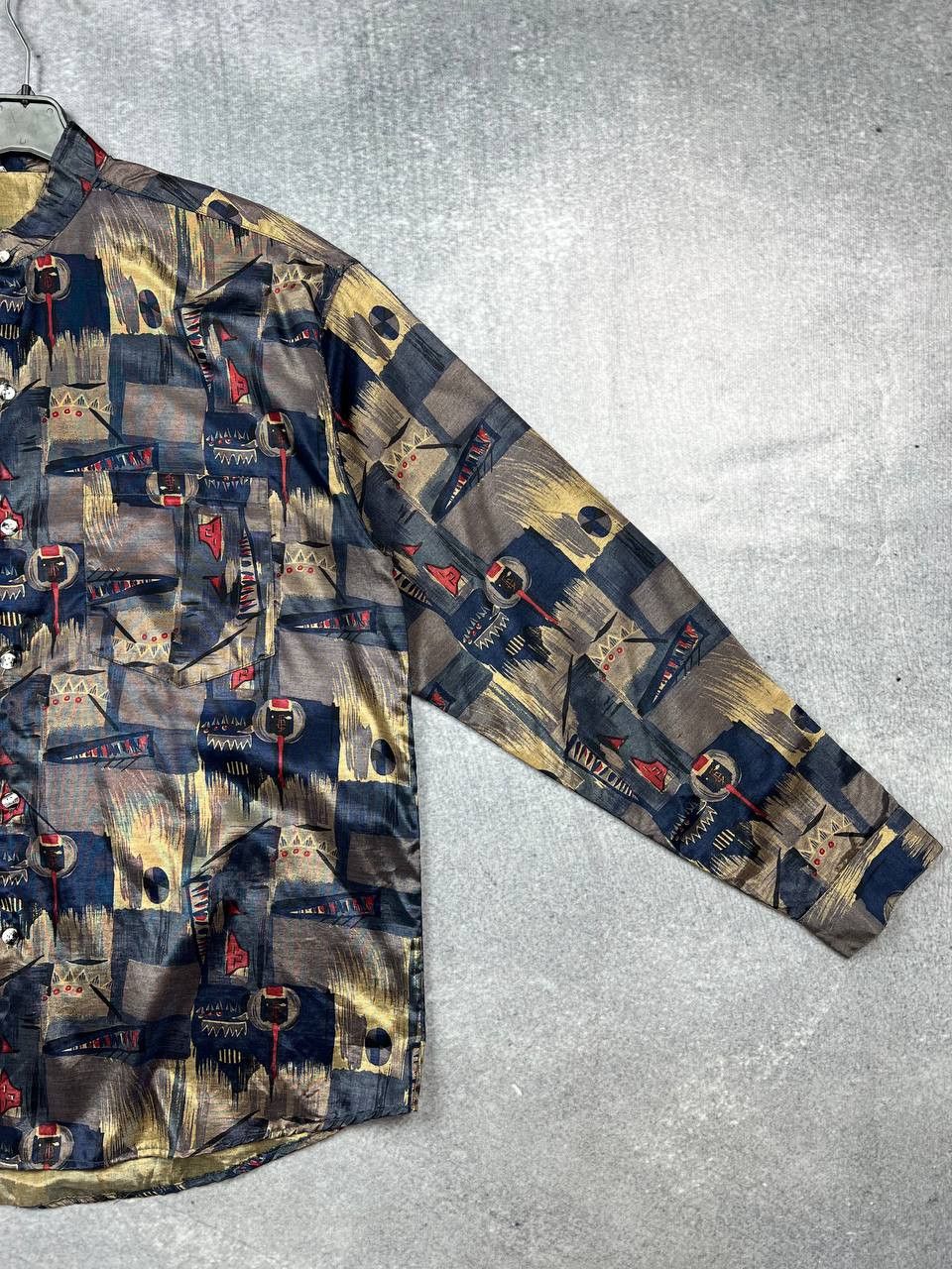 Vintage vintage 90s silk shirt Size US XL / EU 56 / 4 - 3 Thumbnail