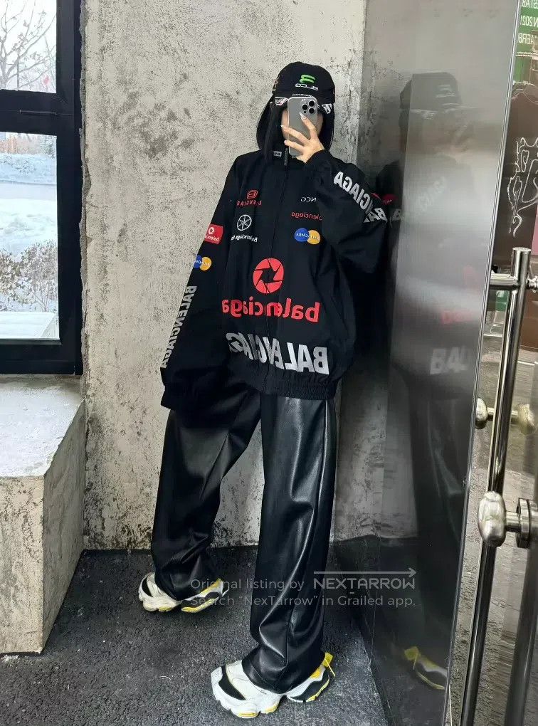 Balenciaga Balenciaga Black Multielement Logo Racing Jacket Size US XS / EU 42 / 0 - 9 Thumbnail