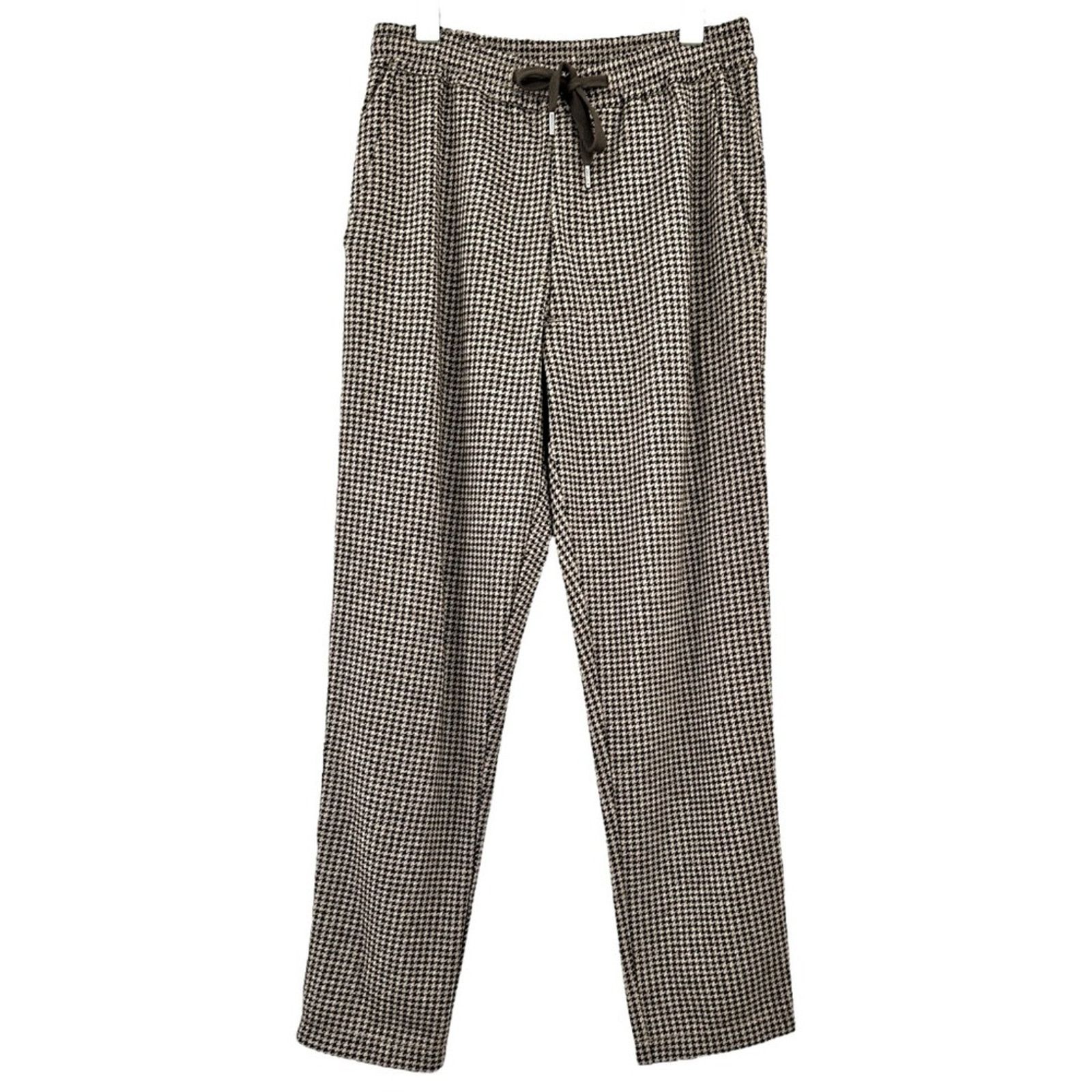 Todd Snyder Gray Brown Wool Houndstooth Pant - Double Knit Pants Size US 28 / EU 44 - 1 Thumbnail