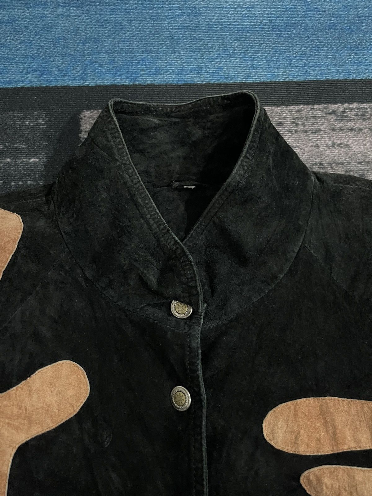 Vintage Vintage Patchwork Suede Leather Bomber Jacket Size US XL / EU 56 / 4 - 9 Thumbnail