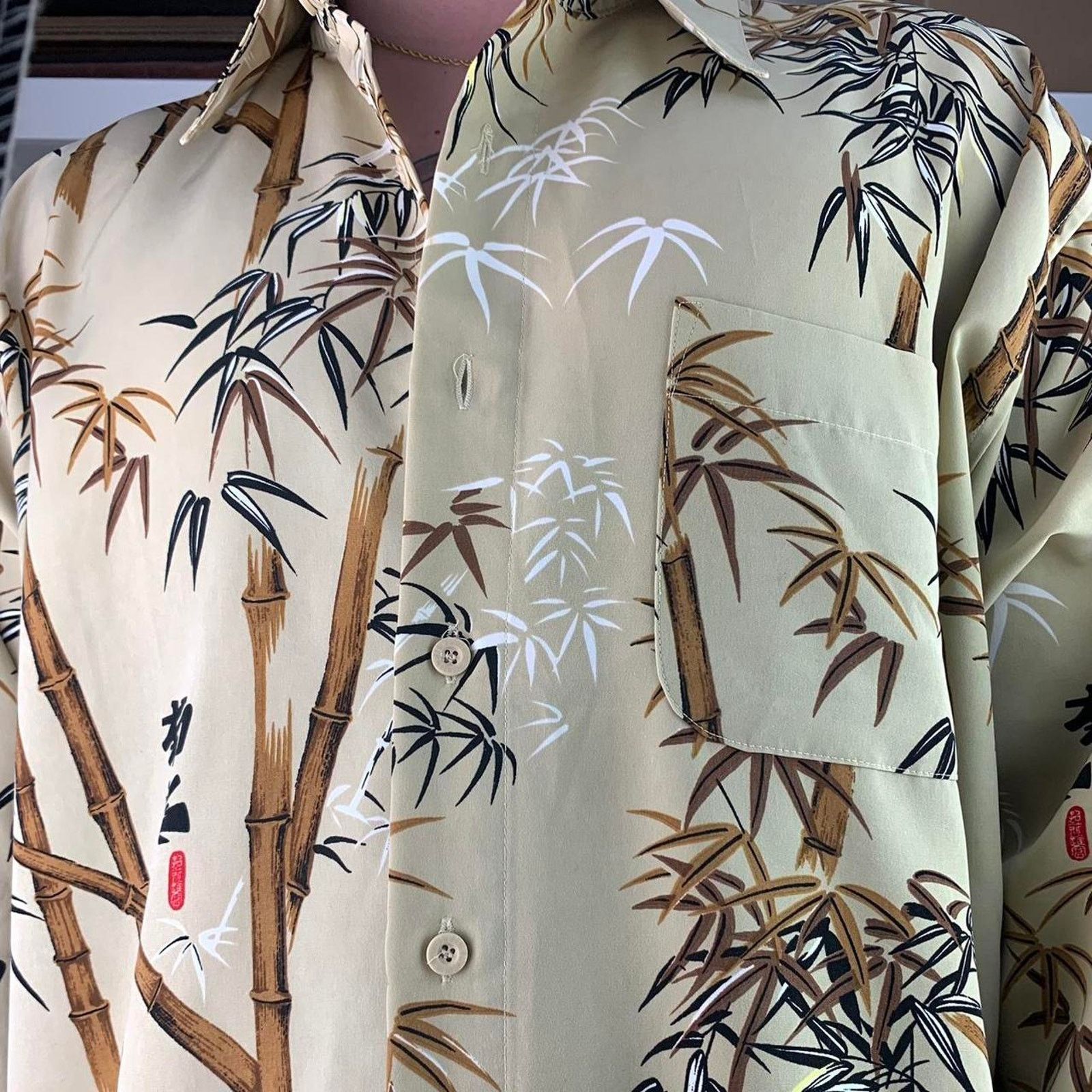 Southpole × Vintage Vintage SouthPole Bamboo Graphic Print Button Down Shirt Size US XL / EU 56 / 4 - 2 Thumbnail