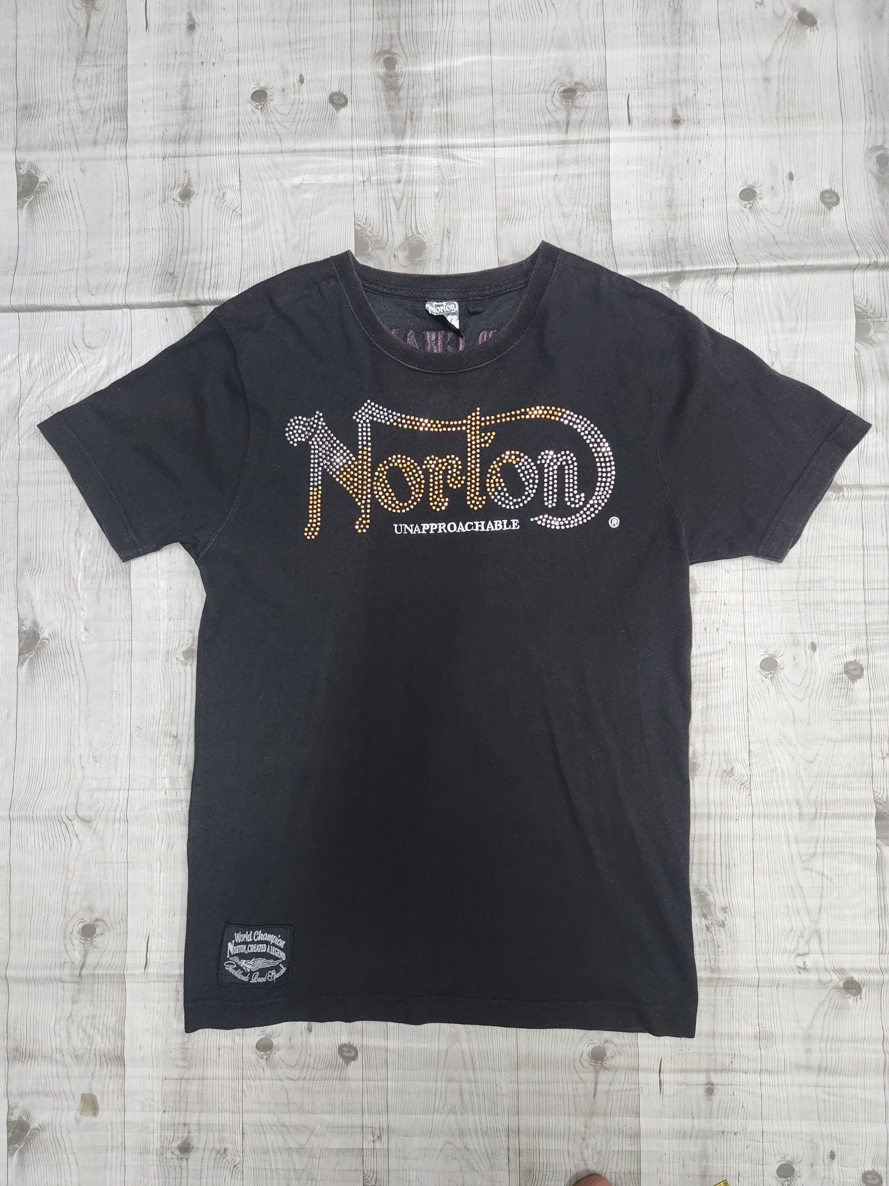 Norton Vintage Norton Bling Bling Big Logo TShirt Size US S / EU 44-46 / 1 - 2 Thumbnail