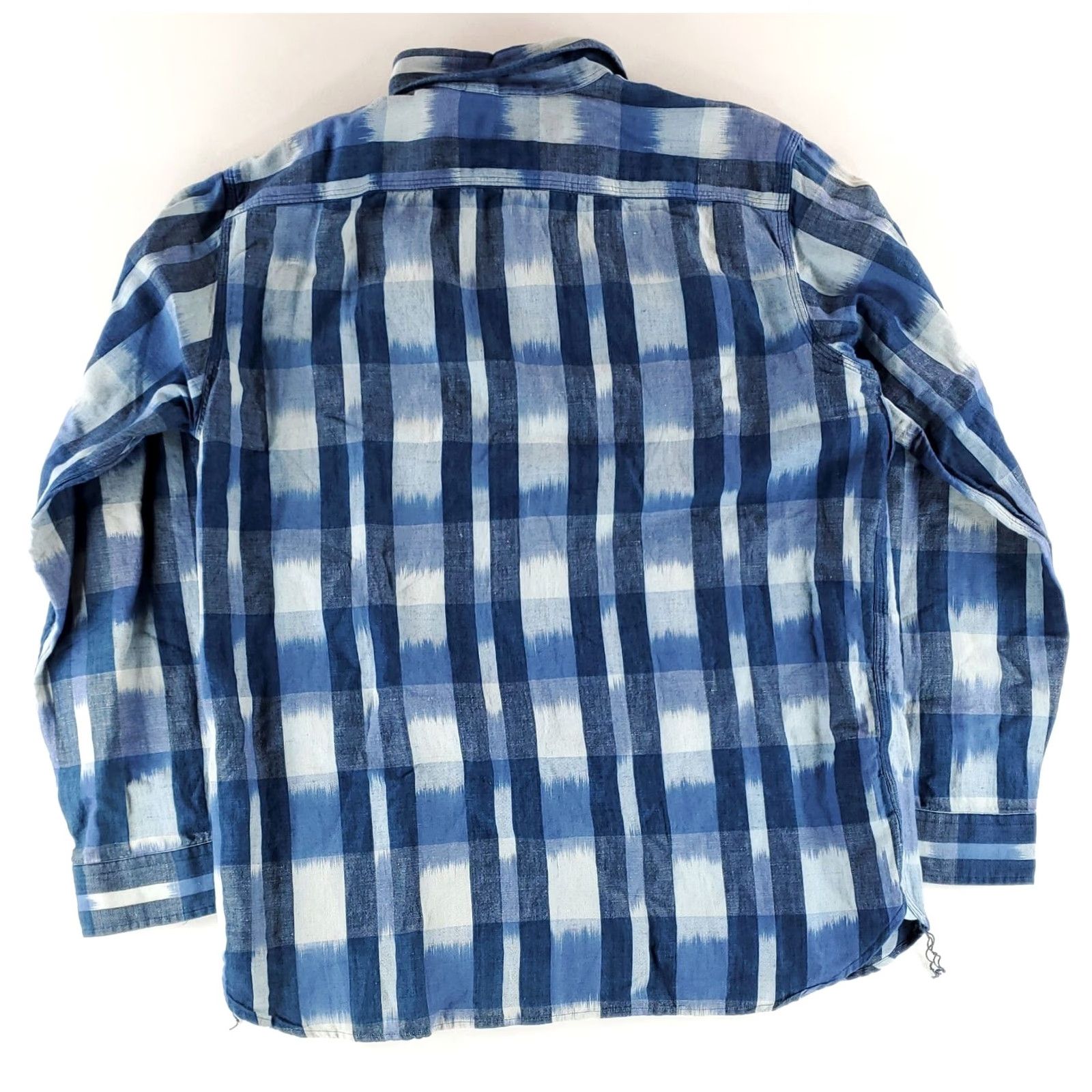 Polo Ralph Lauren Polo Ralph Lauren Shirt Button Up Cotton Linen Blend Blue Plaid Mens L Multicolor Long Sleeve Size US L / EU 52-54 / 3 - 5 Thumbnail