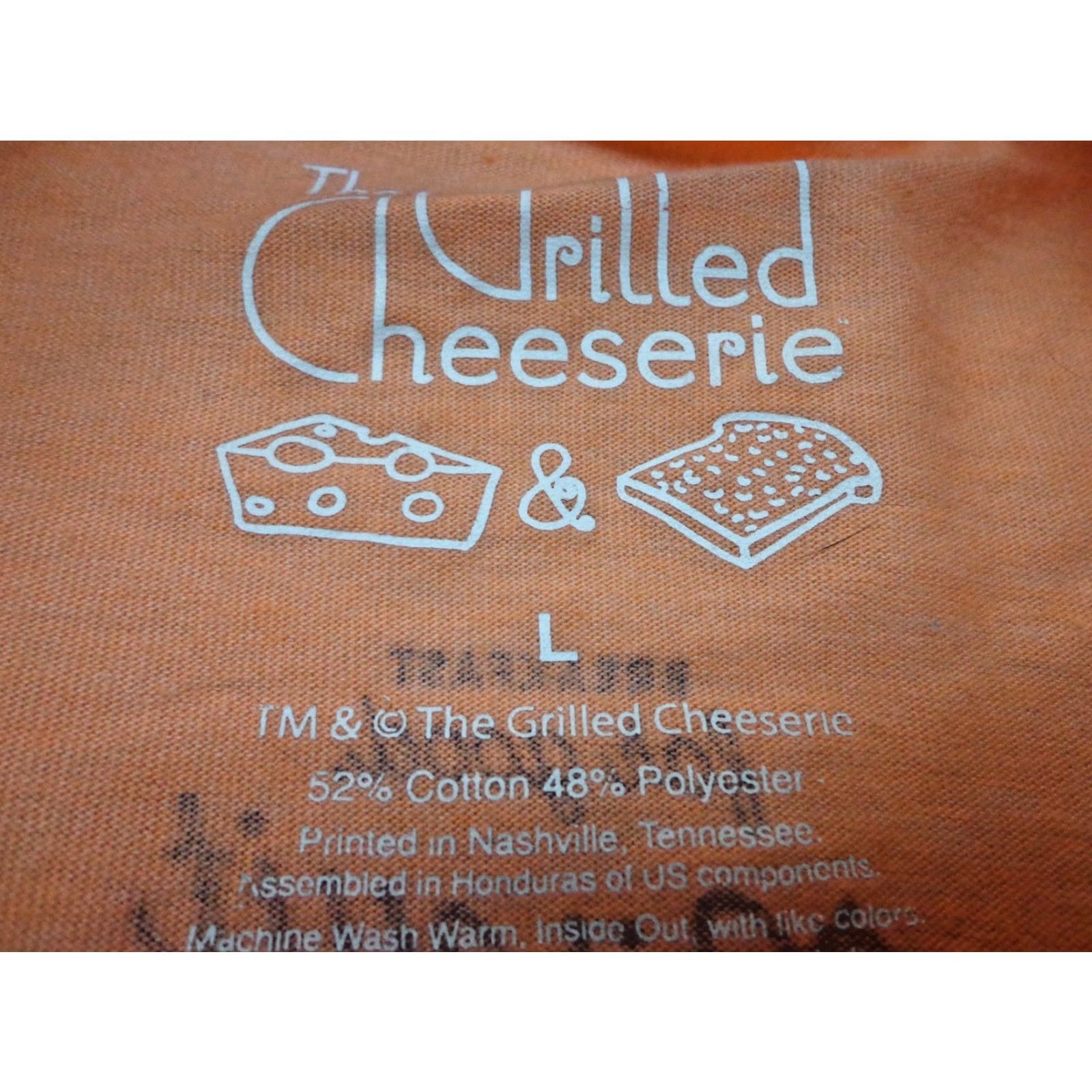 Vintage The Grilled Cheeserie T Shirt Men Orange L Graphic Print Crew Neck Short Sleeve Vintage No Size US L / EU 52-54 / 3 - 4 Thumbnail