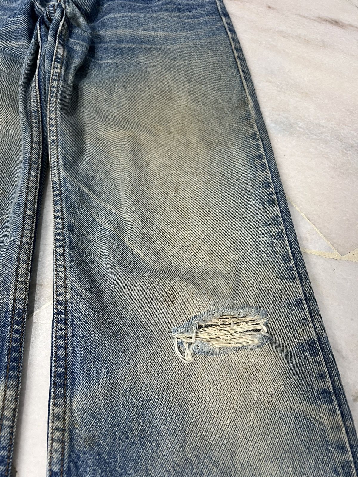 Levi's Vintage Levis 210 Orange Tag Mud Wash Distressed Jeans Size US 28 / EU 44 - 6 Thumbnail