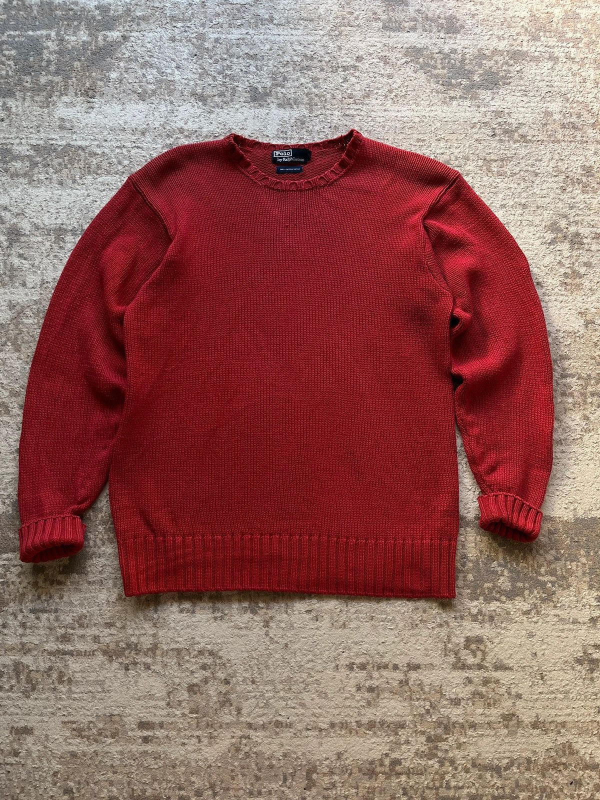 Polo Ralph Lauren OG Polo Ralph Lauren Vintage Blank Red Sweater Vintage 90s Size US XL / EU 56 / 4 - 8 Thumbnail