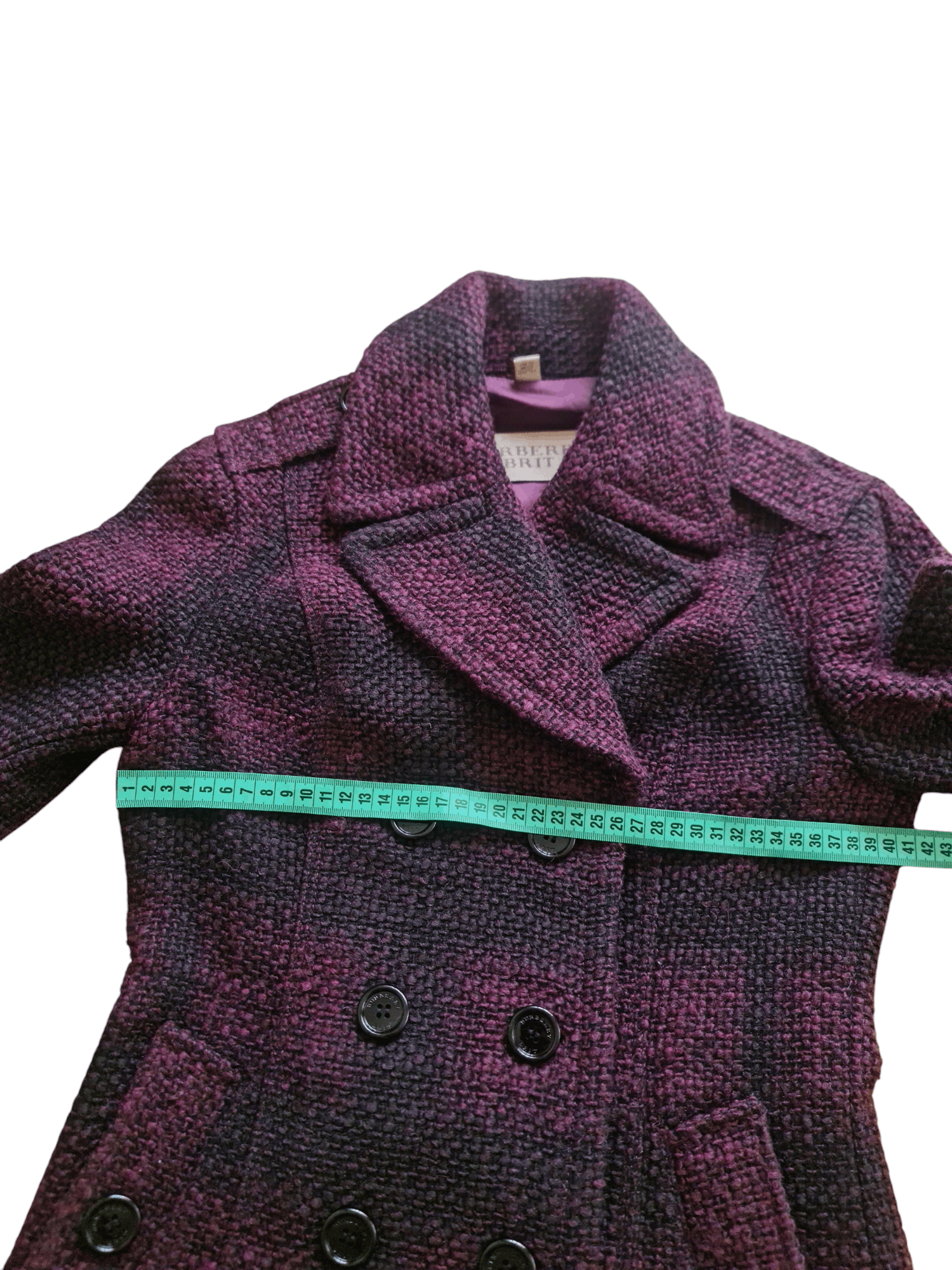 Burberry Burberry Brit Women Plaid PeaCoat nova check Blend Short Size XS / US 0-2 / IT 36-38 - 9 Thumbnail