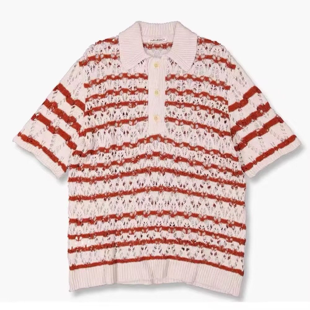 Vintage Knitted Striped Retro Vintage Style Casual Shirt Sweater Size US M / EU 48-50 / 2 - 6 Thumbnail