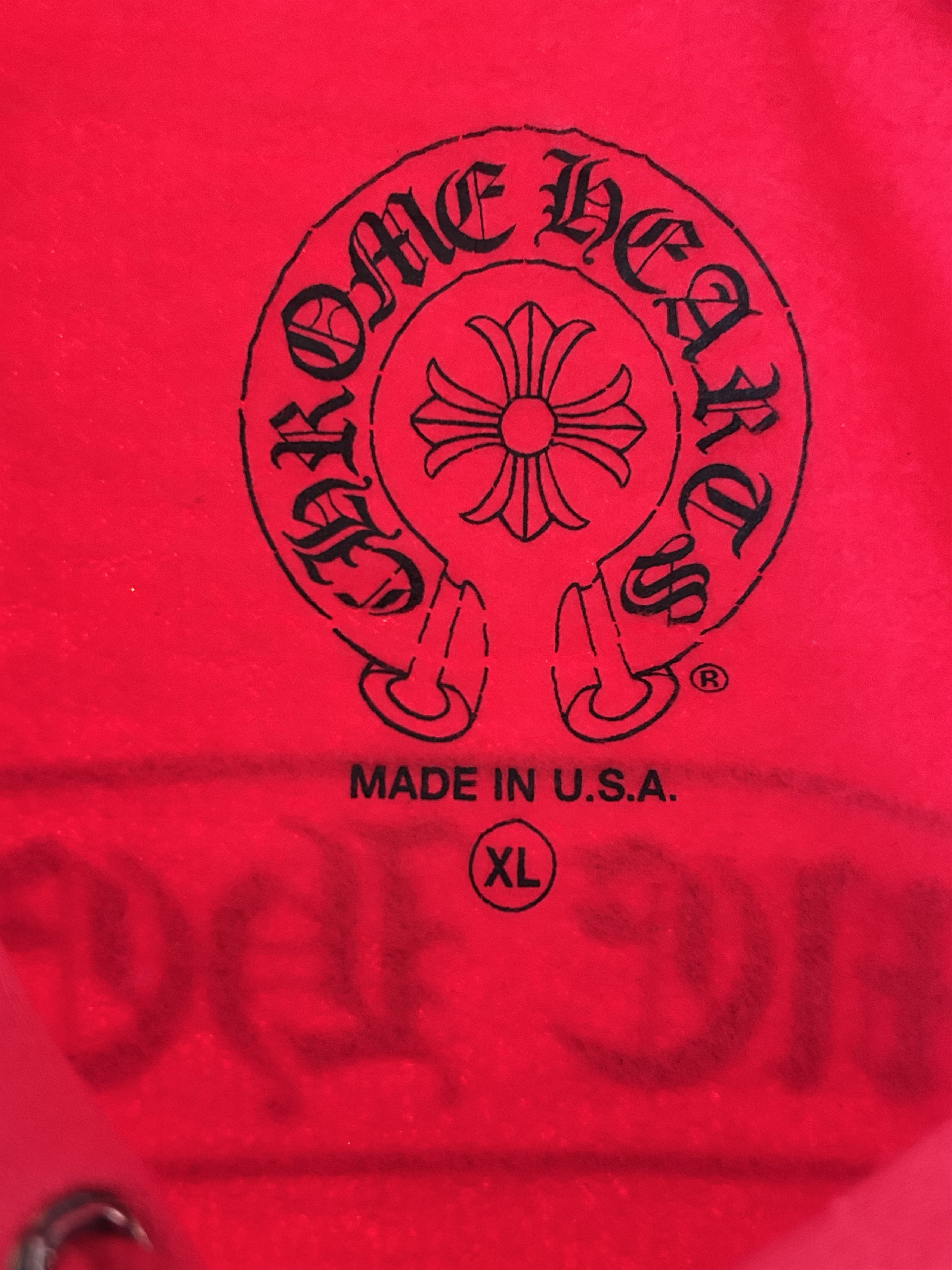 Chrome Hearts Chrome Hearts Red & White Scroll Logo Hoodie Size US XL / EU 56 / 4 - 3 Thumbnail