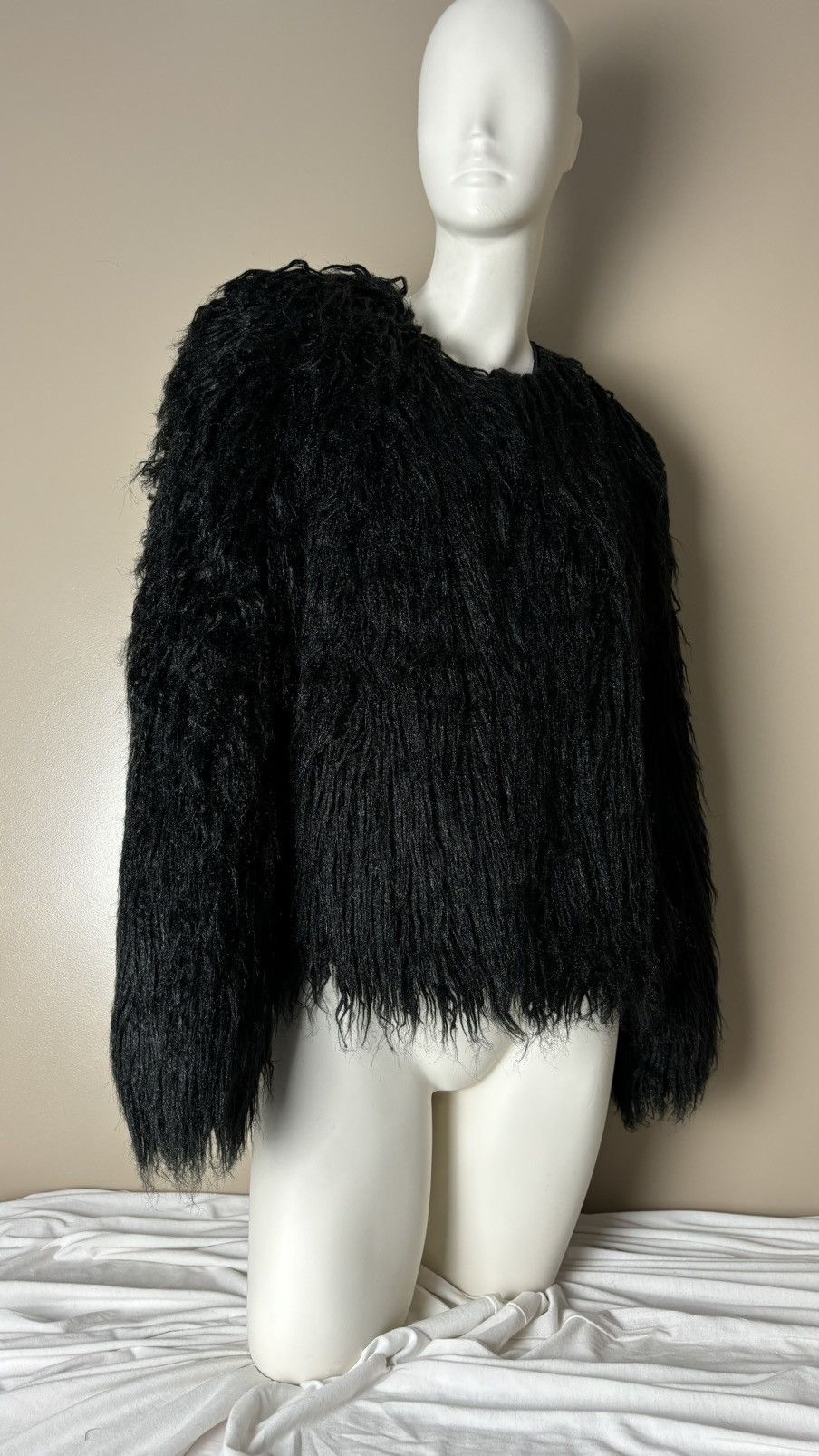 Vintage Faux fur mohair opium style jacket coat Size M / US 6-8 / IT 42-44 - 4 Thumbnail