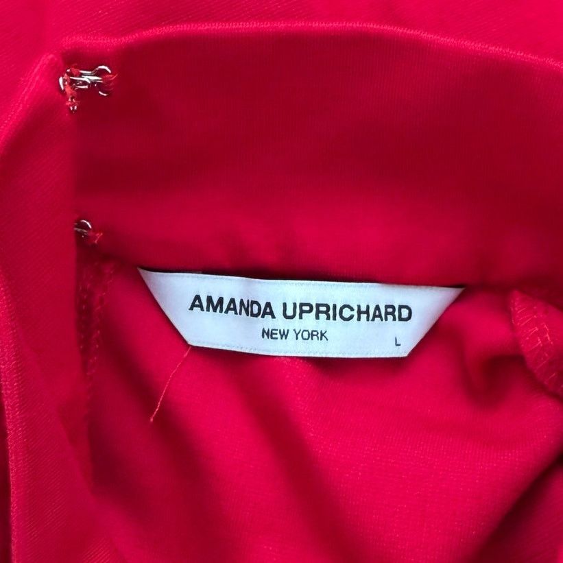 Amanda Uprichard Amanda Uprichard Red Davina Flare Jumpsuit Sz L Size 34" / US 12 / IT 48 - 3 Thumbnail