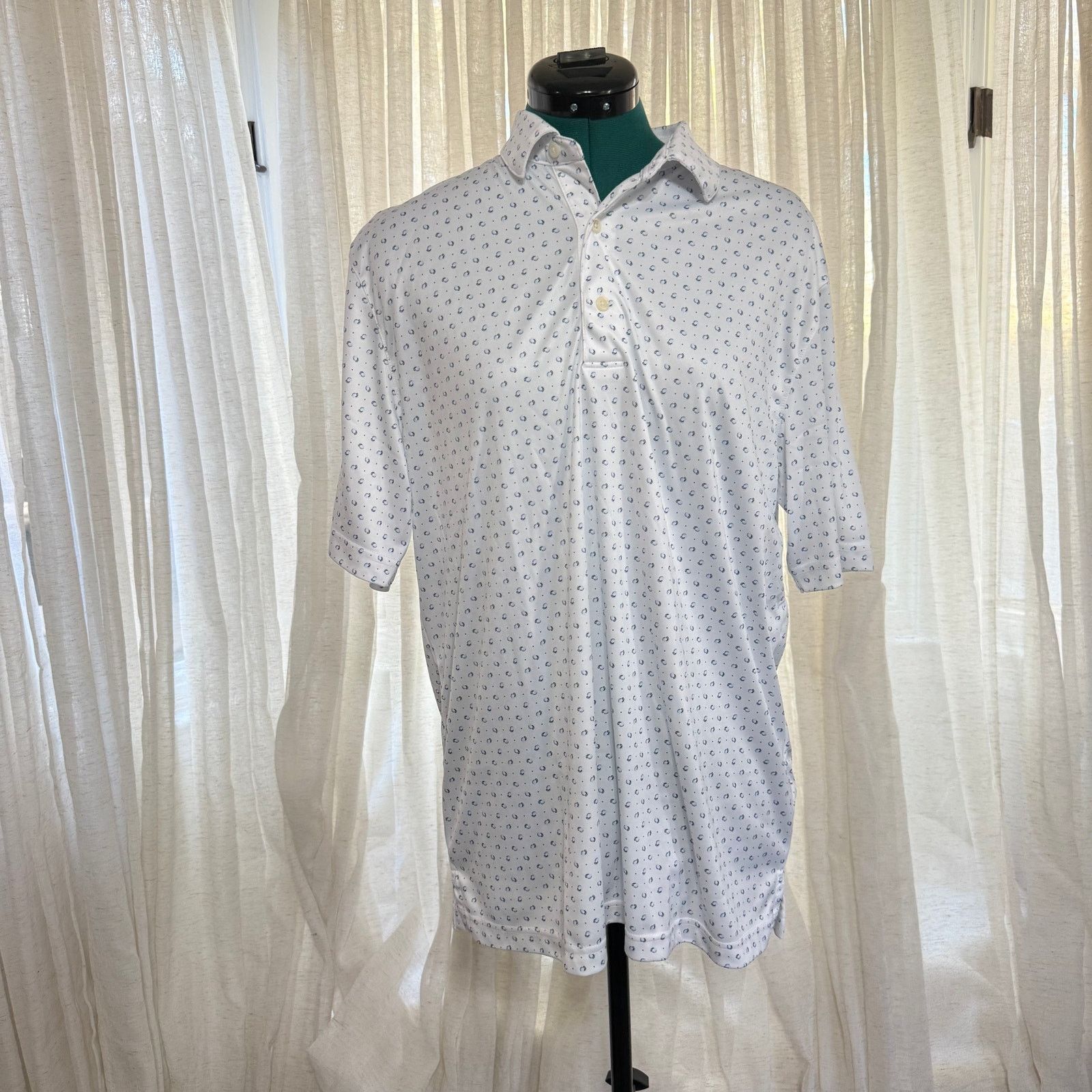 Greg Norman Greg Norman Patterned Performance Polo | Sz M Size US M / EU 48-50 / 2 - 2 Thumbnail