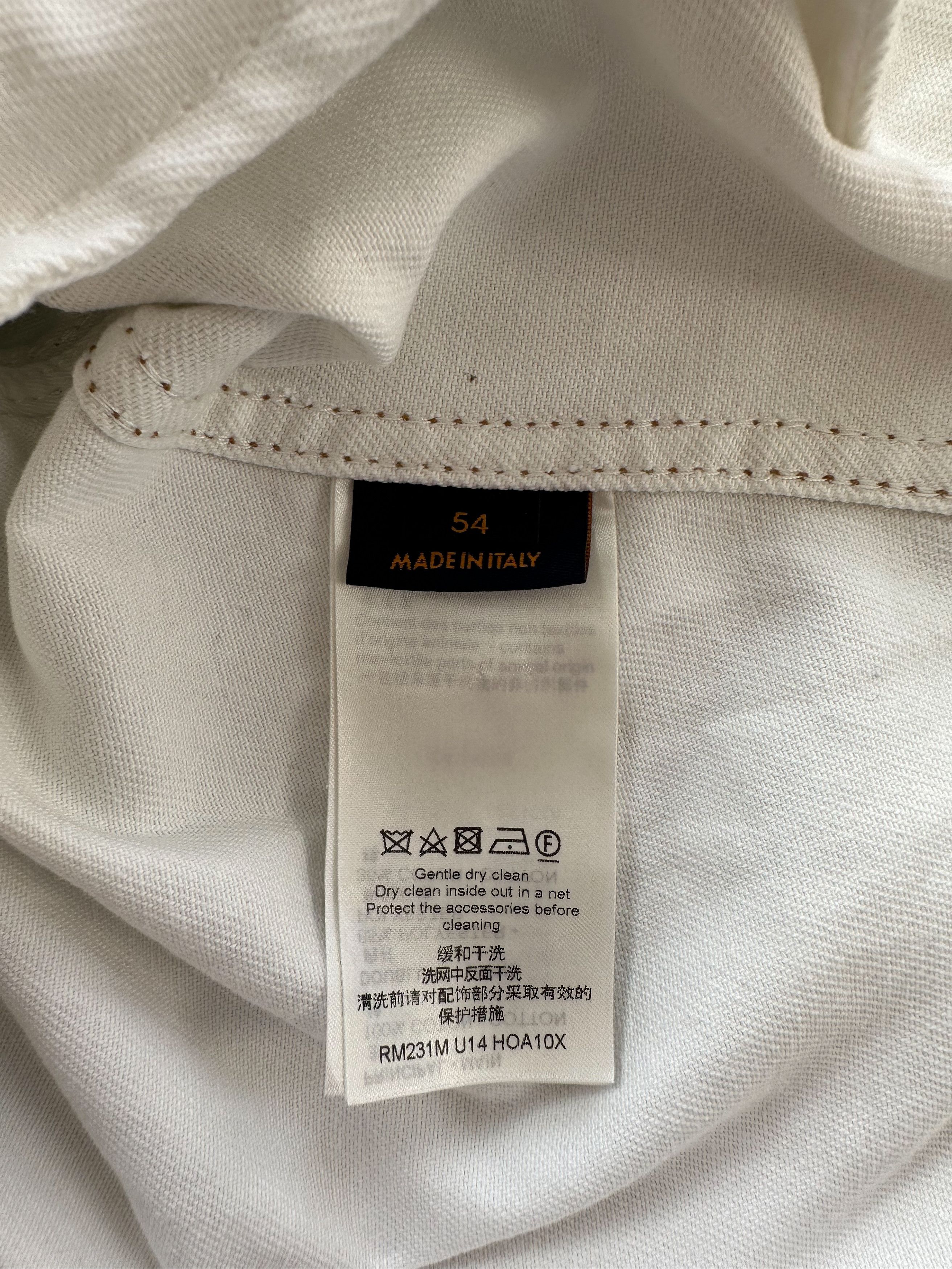 Louis Vuitton Louis Vuitton White & Turquoise LV Spray Denim Jacket Size US XXL / EU 58 / 5 - 6 Thumbnail