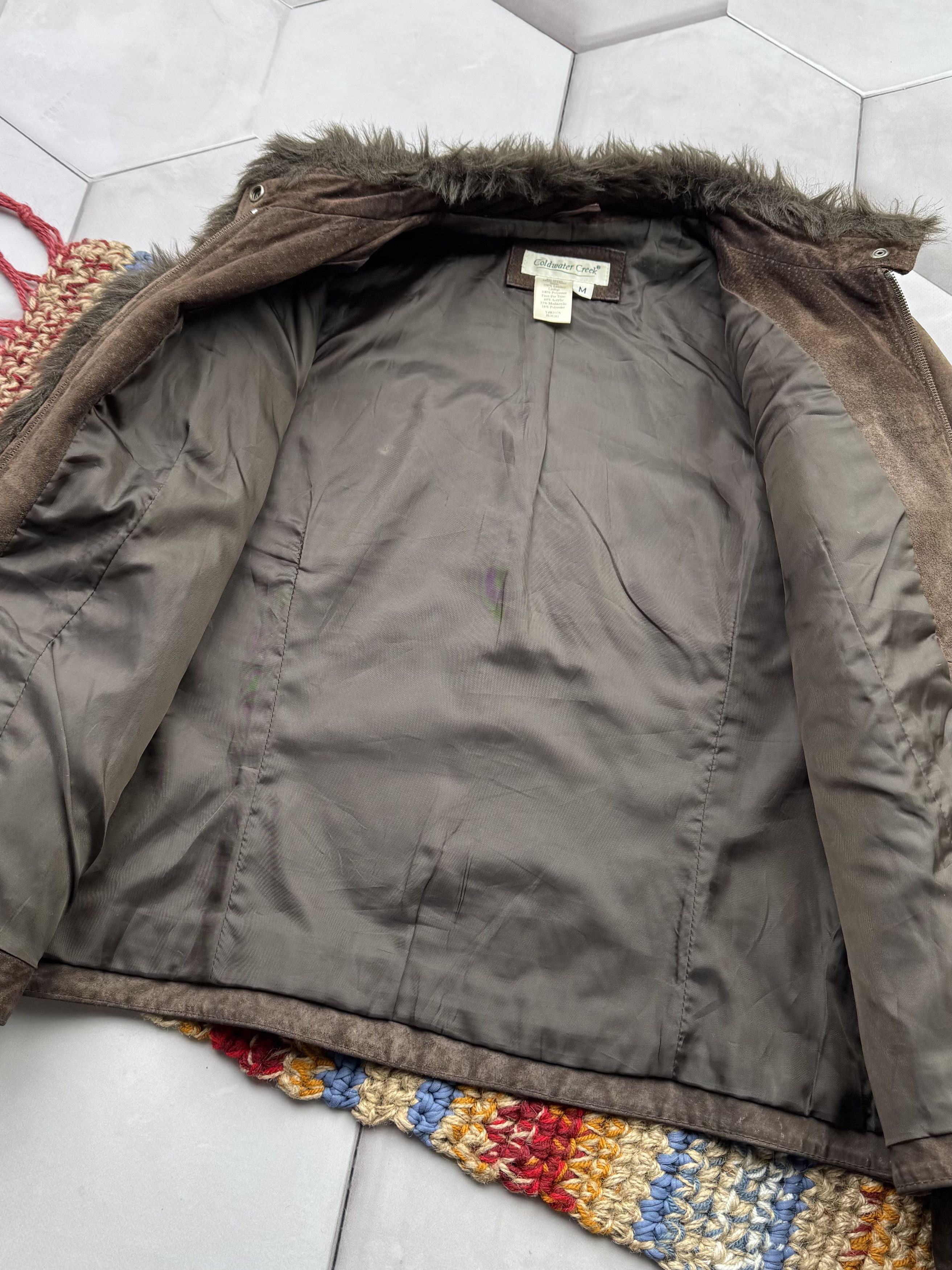 Vintage Vintage Leather Jacket With Faux Fur Details (E4) Size M / US 6-8 / IT 42-44 - 4 Thumbnail