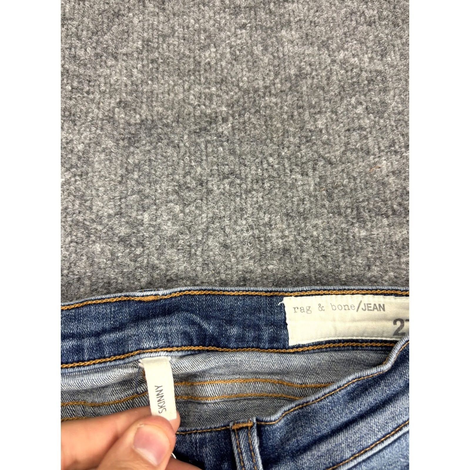 Rag & Bone rag & bone Skinny Jeans Womens 27 Medium Wash Low Rise Stretch Denim 27x29 Size 27" / US 4 / IT 40 - 2 Thumbnail