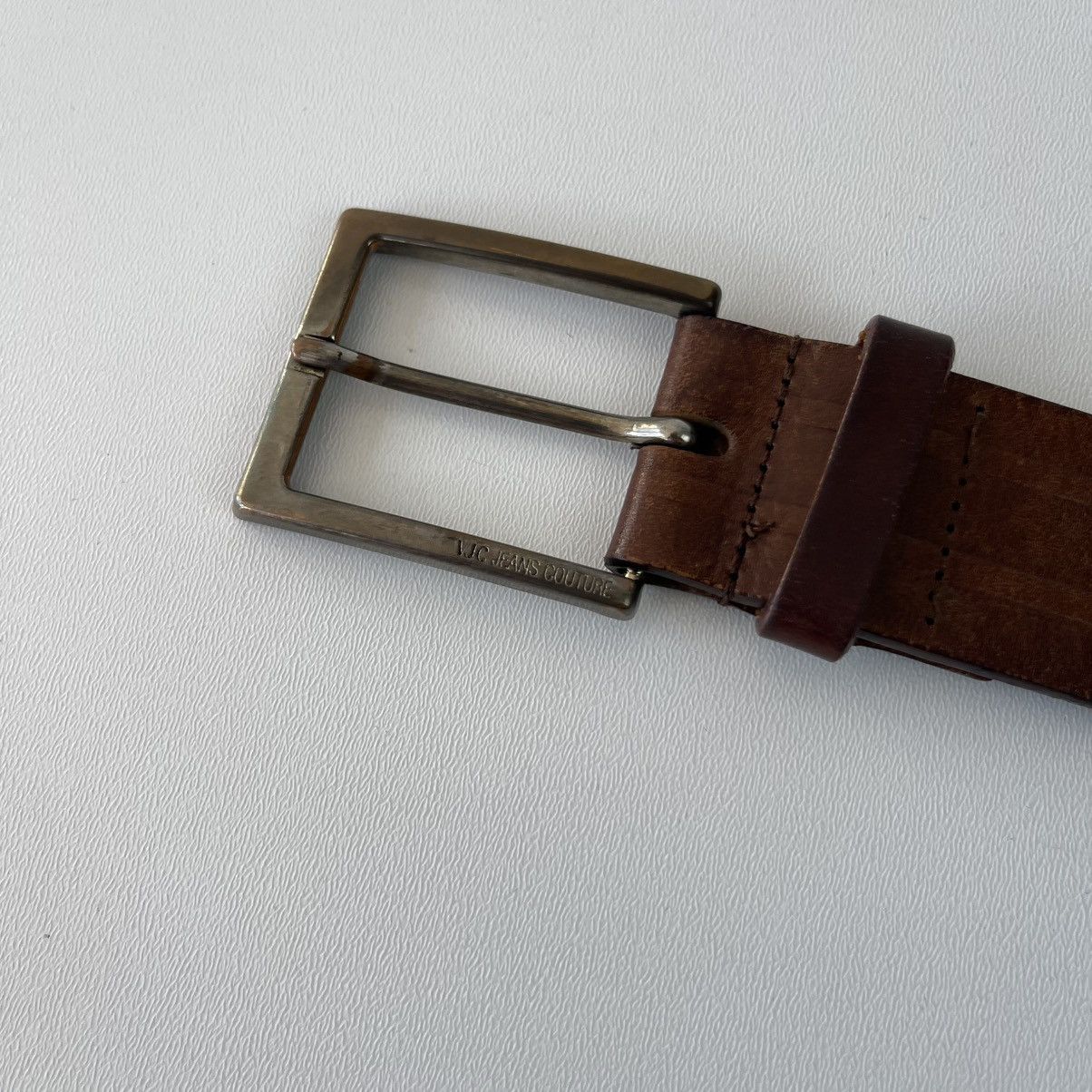 Versace Jeans Couture Versace Jeans Couture Leather Belt Brown CV0F14/80542 Size 32 - 3 Thumbnail