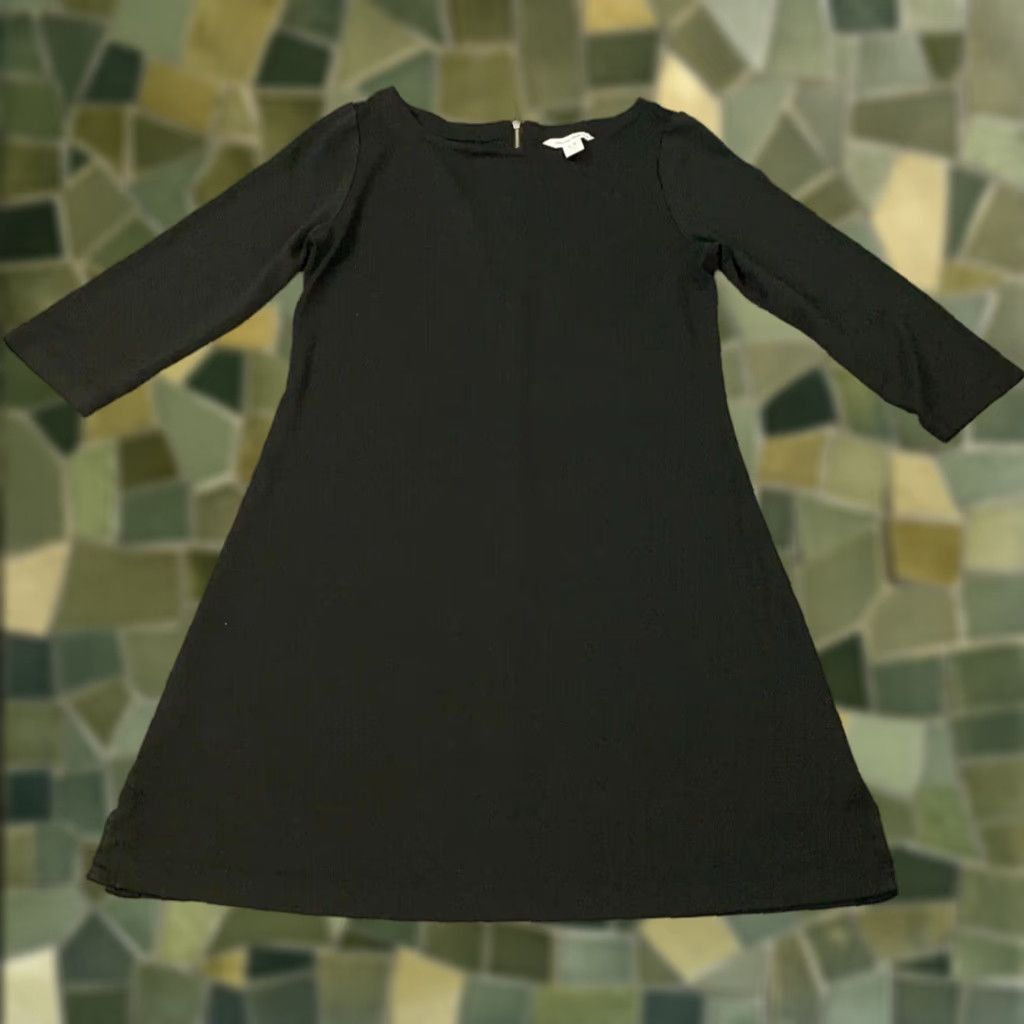 Tommy Bahama Tommy Bahama Dress Shirt Women Medium Black 3/4 Sleeve Boat Neck Stretch Solid Formal Cocktail Size M / US 6-8 / IT 42-44 - 1 Thumbnail