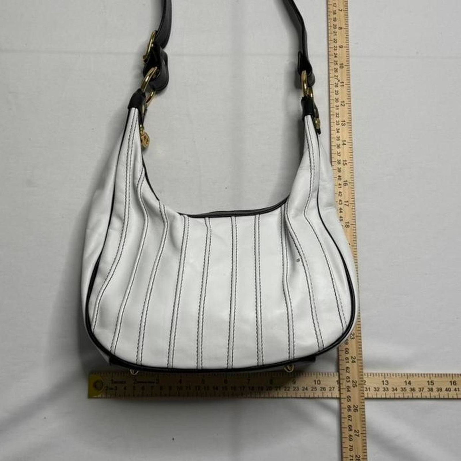 Other Marino Orlandi White Vintage Genuine Leather Designer Bag Size ONE SIZE - 5 Thumbnail