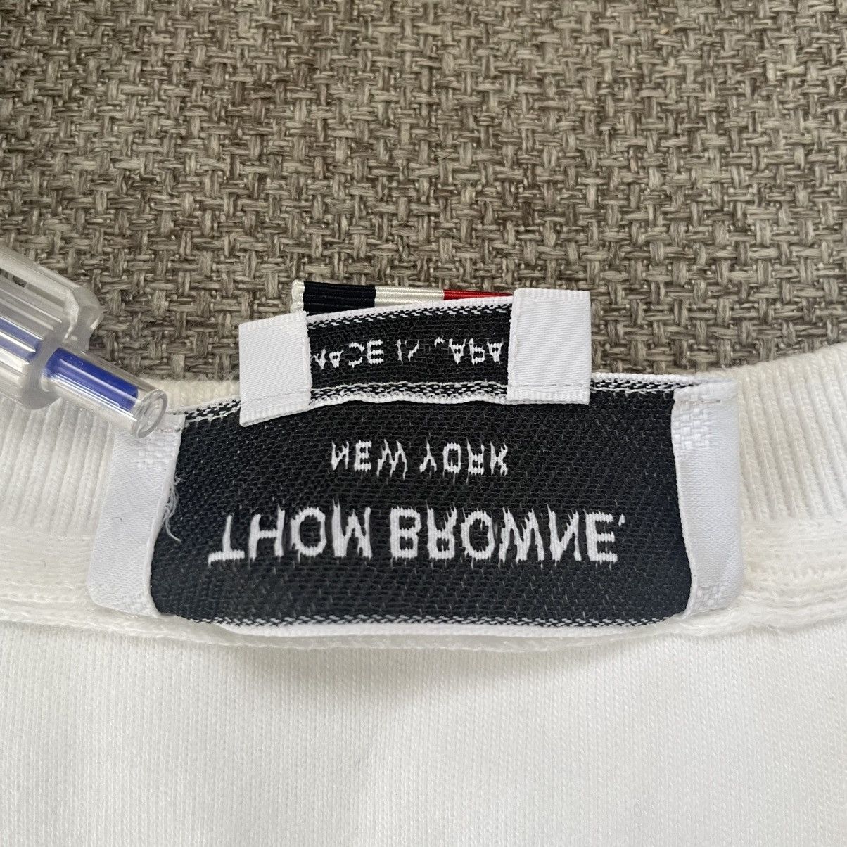 Thom Browne Thom Browne SS21 Tri-Color Grosgrain tape white-tee Size US M / EU 48-50 / 2 - 5 Thumbnail