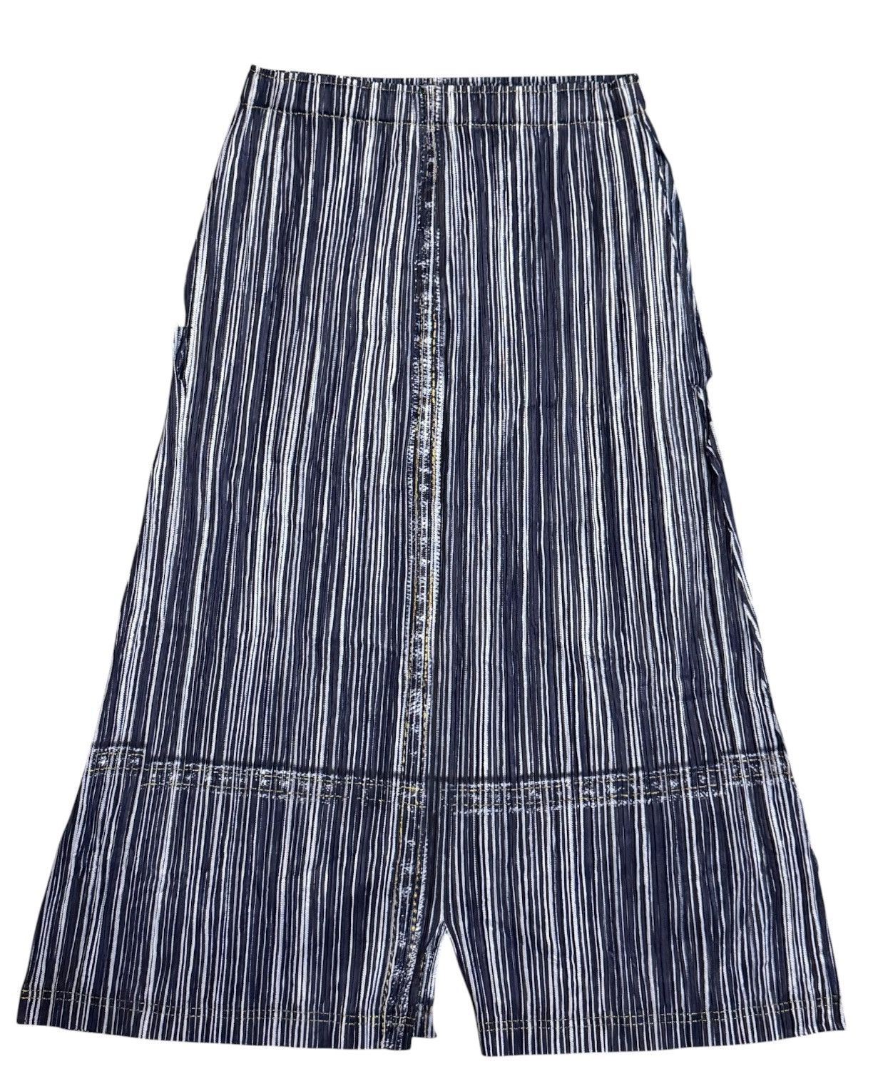 Pleats Please Issey Miyake Pleats Please Issey Miyake Skirt Denim Prints Size 28" / US 6 / IT 42 - 2 Thumbnail