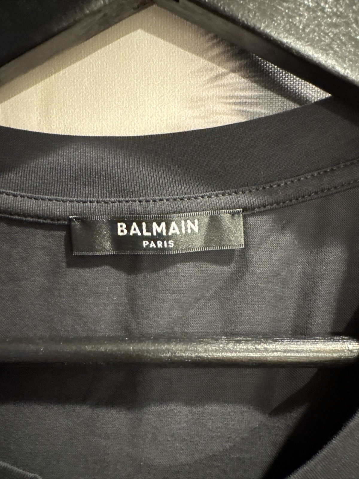 Balmain Balmain Flocked T shirt Black Size US XXL / EU 58 / 5 - 7 Thumbnail