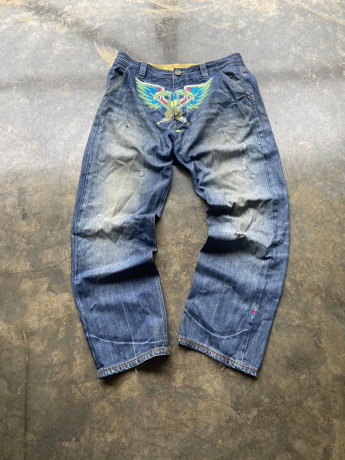 Vintage y2k deals Coogi embroidered baggy jeans