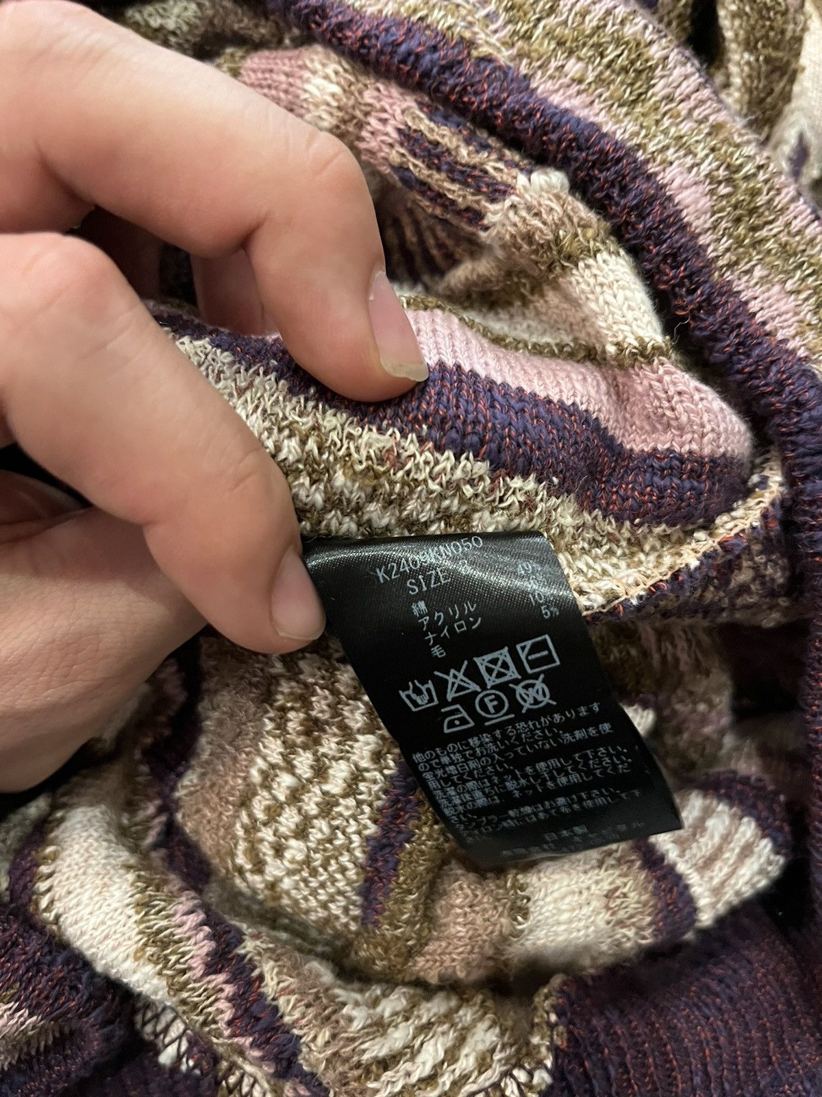 Kapital × Kapital Kountry Kapital 7G Knit Gaudy Hood Sweater - Pink Size US L / EU 52-54 / 3 - 3 Thumbnail