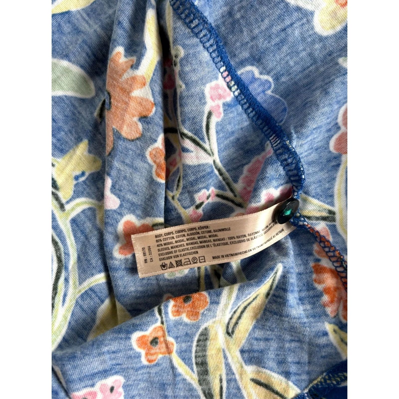 Anthropologie Floreat Anthropologie Womens Dolores Sleep Shirt Mixed Floral 3/4 Sleeve Medium Size M / US 6-8 / IT 42-44 - 6 Thumbnail