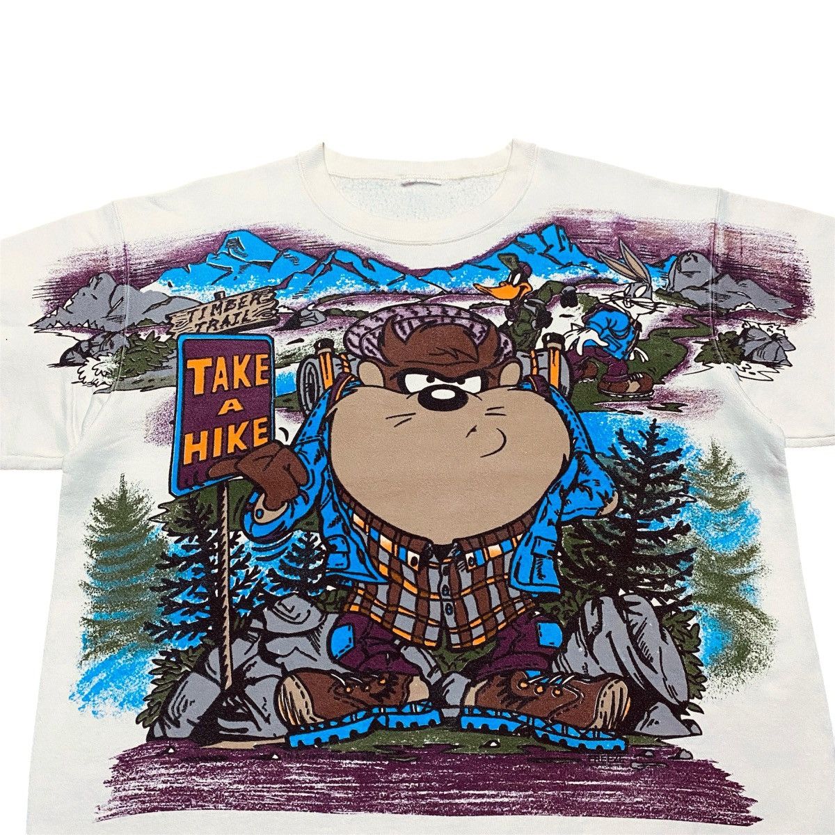Cartoon Network Rare‼️🔥Vintage 90's Looney Tunes Tasmanian Devil Sweatshirt Size US M / EU 48-50 / 2 - 3 Thumbnail