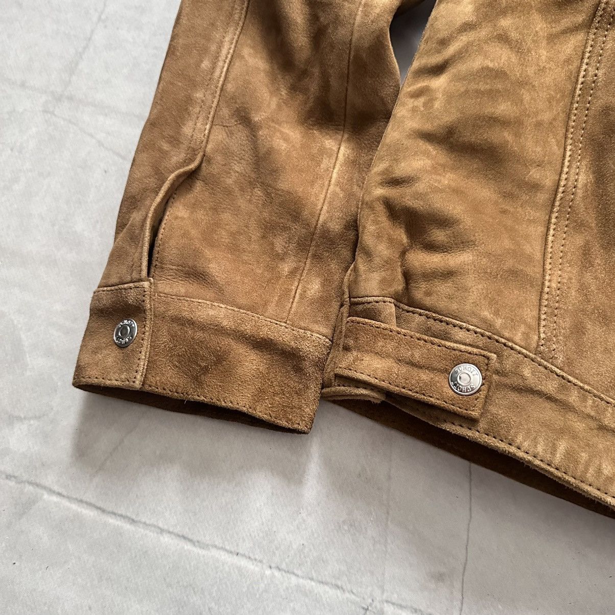 Schott Schott NYC Goat Suede Rancher Trucker Jacket Sherpa Avirex Size US S / EU 44-46 / 1 - 19 Thumbnail