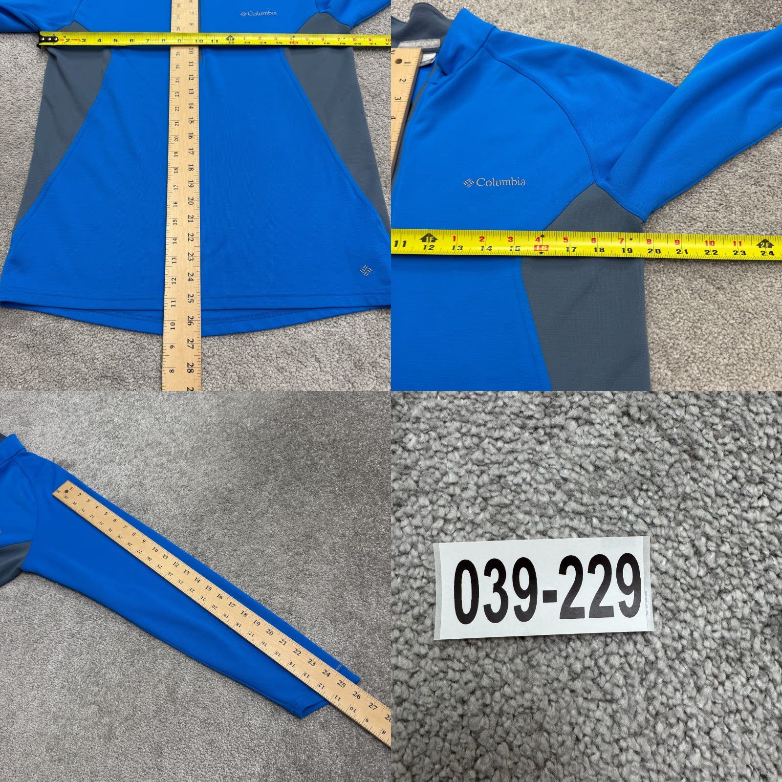Obey Columbia Insect Blocker 1/4 Zip Pullover Sweatshirt Mens Medium Blue Bug Shield Hoodie Size US M / EU 48-50 / 2 - 10 Thumbnail