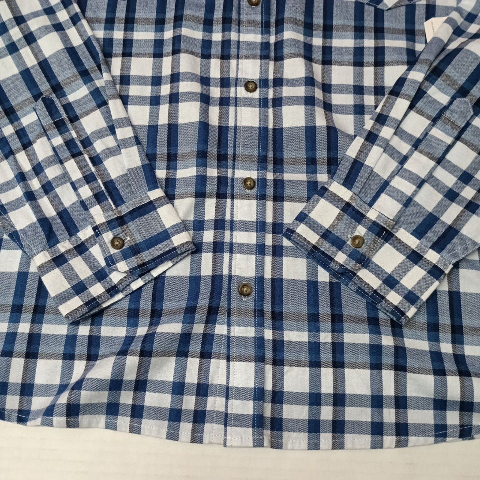 Wrangler Wrangler Slim Fit Woven Twill Button Shirt Men's 2XL Plaid Size US XXL / EU 58 / 5 - 2 Thumbnail