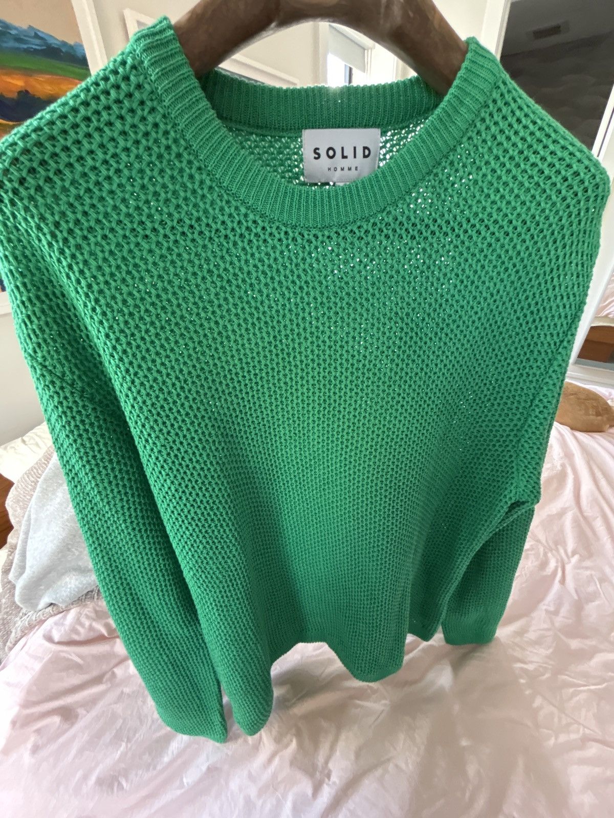 Solid Homme Solid Homme size 52 open-knit sweater Size US L / EU 52-54 / 3 - 2 Thumbnail