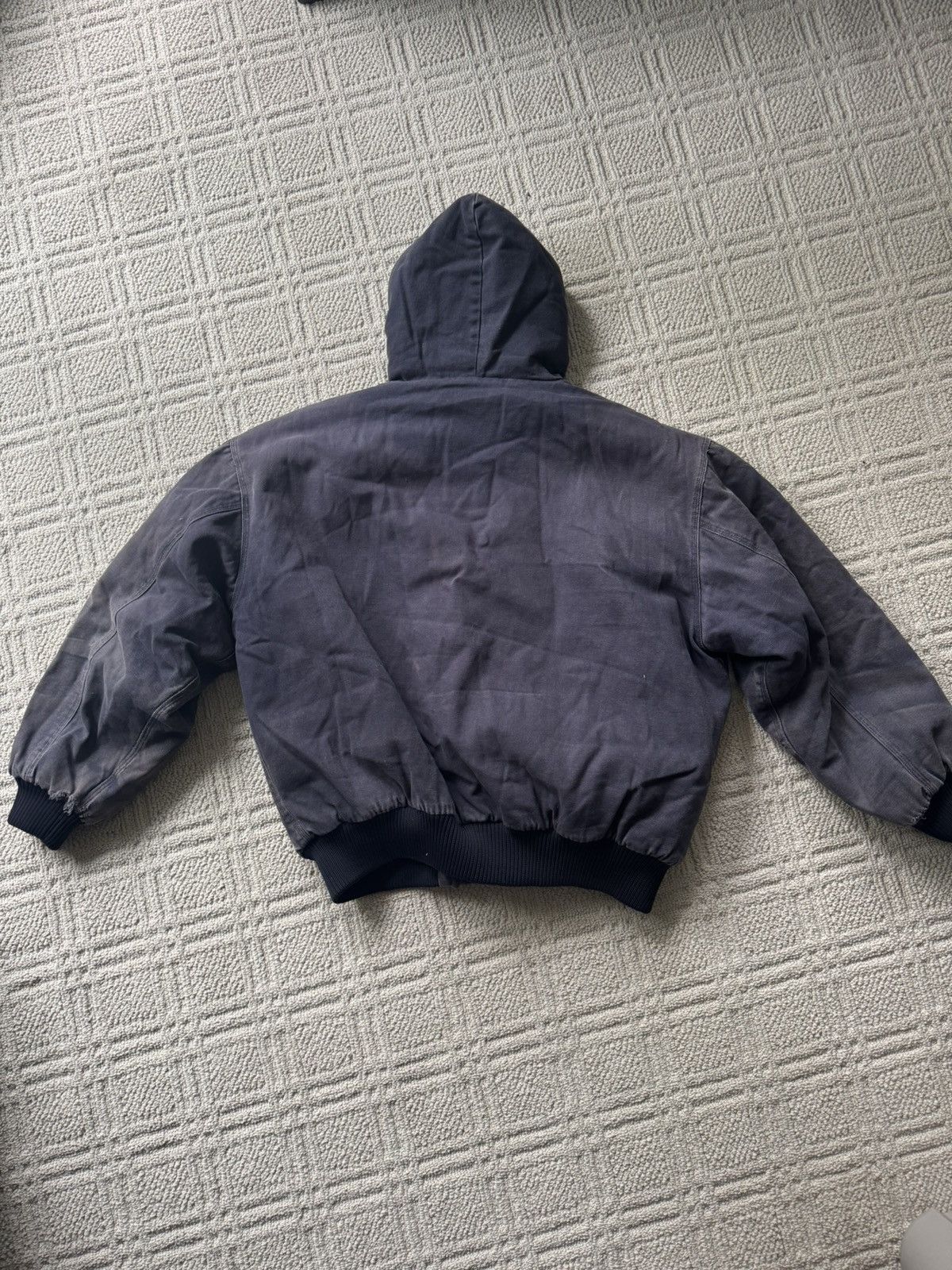 Vintage Navy Quilted Work Jacket Size US XXL / EU 58 / 5 - 3 Thumbnail