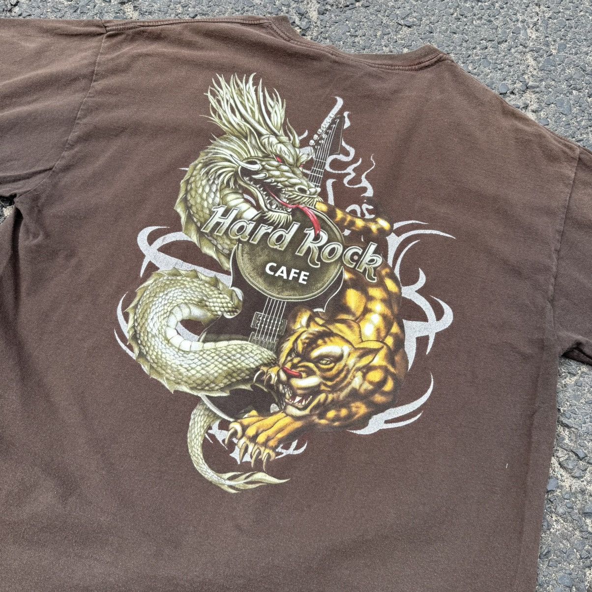 Hard Rock Cafe Vintage Hard Rock Cage Orlando USA Dragon Washed Tee 90s Size US XL / EU 56 / 4 - 15 Thumbnail