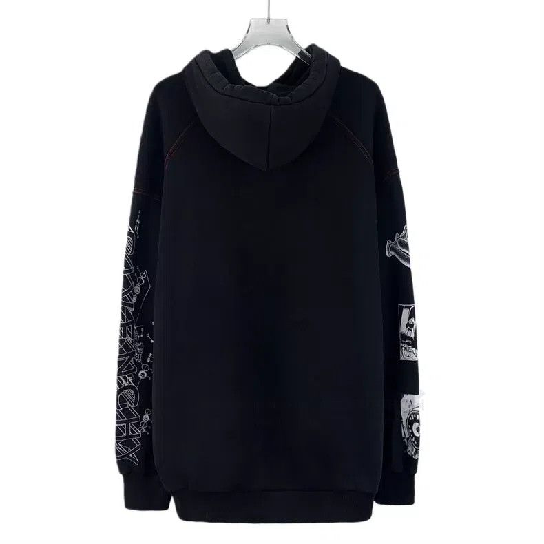 Givenchy Givenchy Black Multi-Element Tech Print Cotton Hooded Draw Size US XS / EU 42 / 0 - 2 Thumbnail