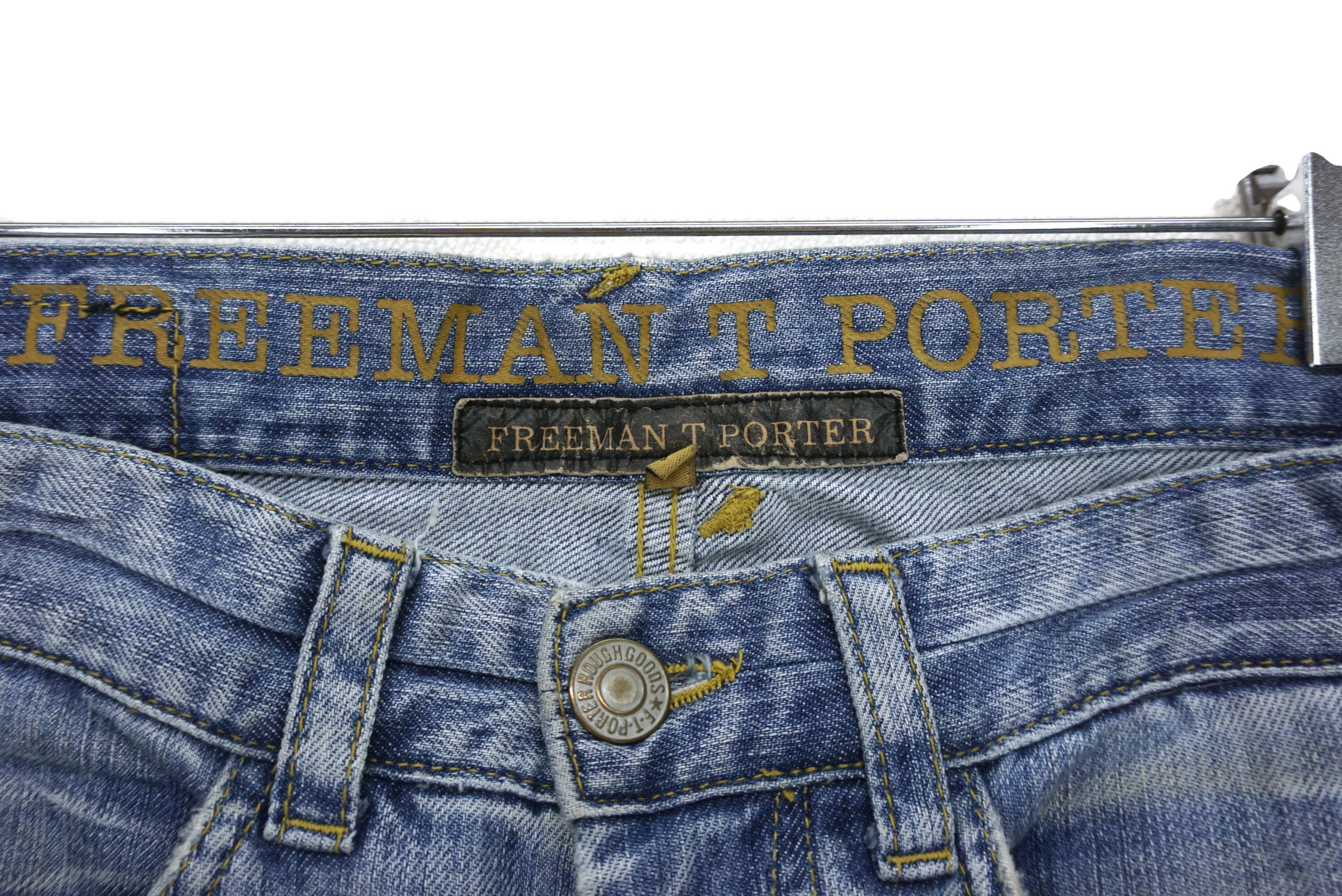 Freeman T. Porter Vintage FTP Jeans Size 32 fit W34xL35.5 Patchwork Straight Size US 32 / EU 48 - 13 Thumbnail
