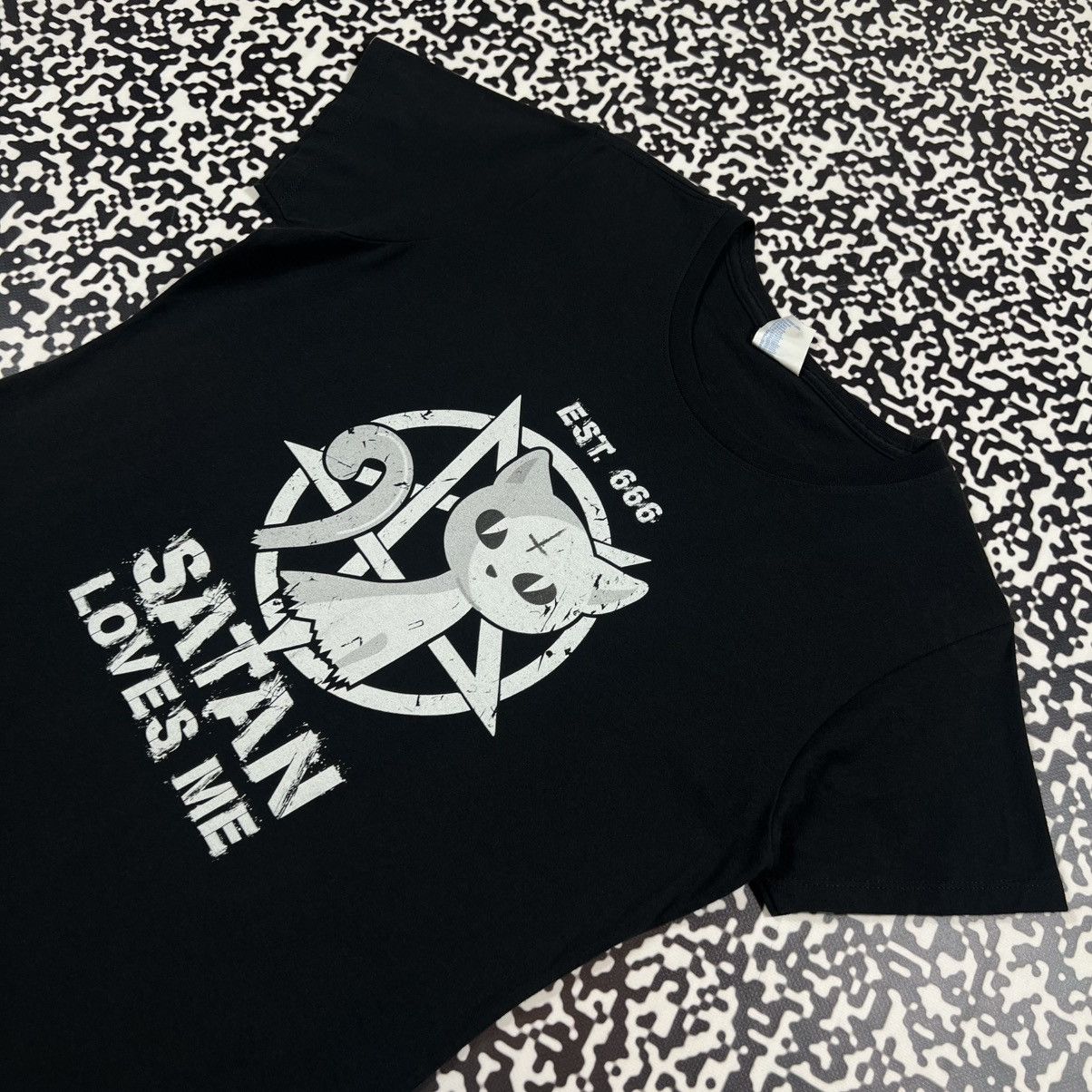 Japanese Brand Vintage Y2K Satan Loves Me Gothic Band Style T-shirt Devil Size M / US 6-8 / IT 42-44 - 6 Thumbnail