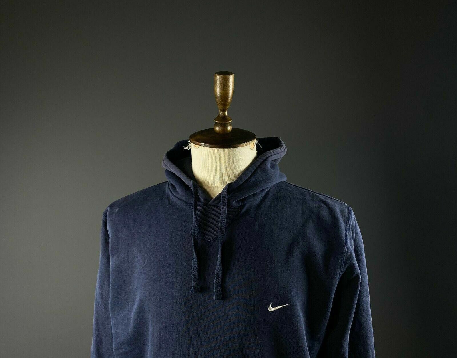 Nike Men Nike Vintage Blue Hoodie Pullover Sweater Size L Size US L / EU 52-54 / 3 - 2 Thumbnail