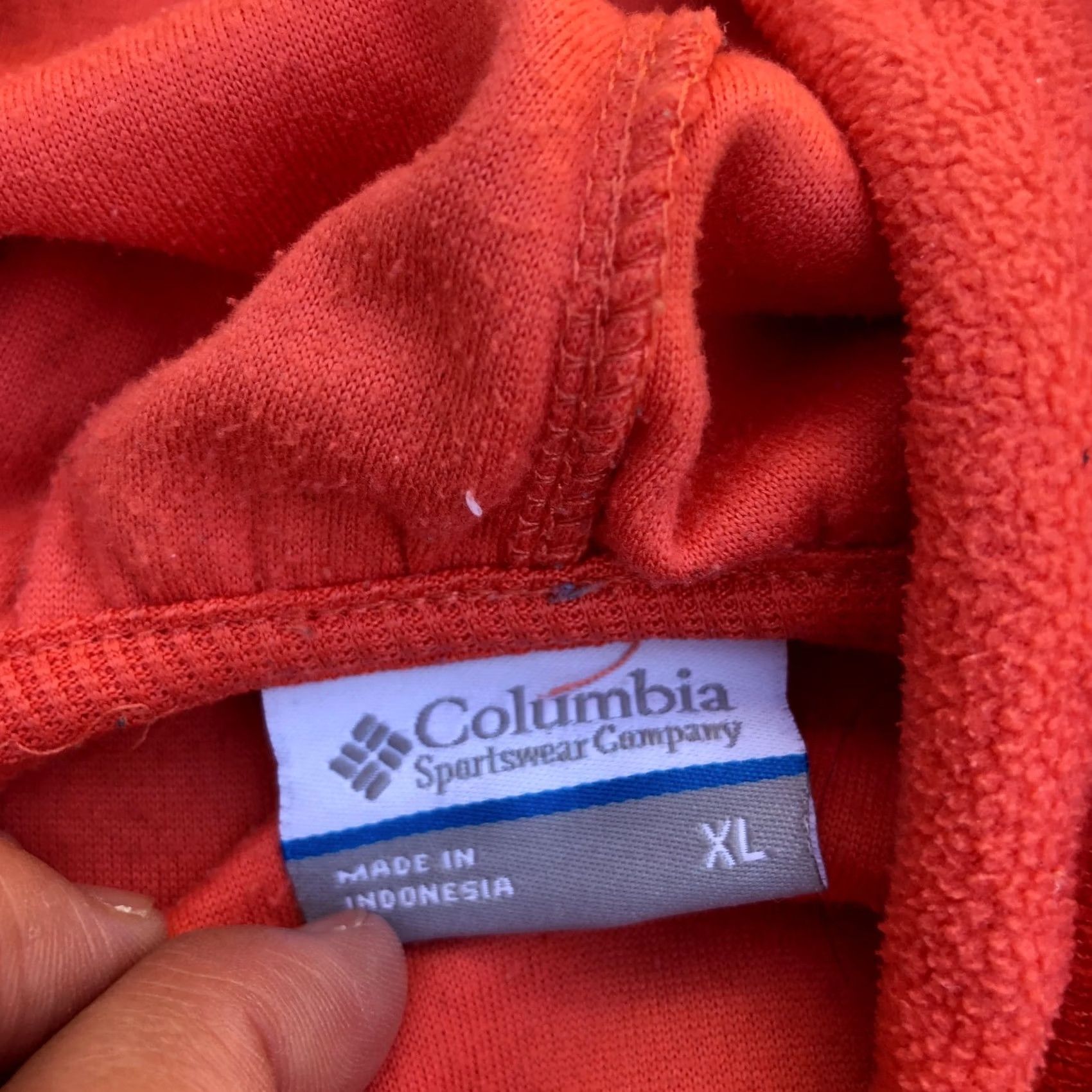 Vintage COLUMBIA Fleece Hoodie Pullover Sweatshirt XL Women's Orange Sweater Size XL / US 12-14 / IT 48-50 - 3 Thumbnail