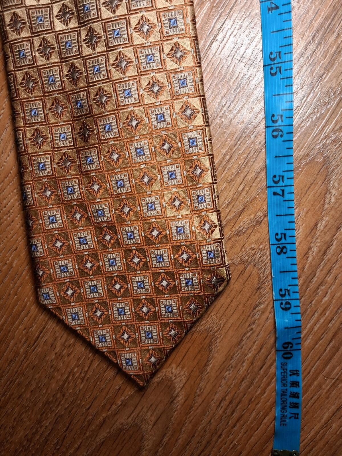 Robert Talbott Robert Talbott Best Of Class Silk Tie Gold Geometric Wide Size ONE SIZE - 7 Thumbnail