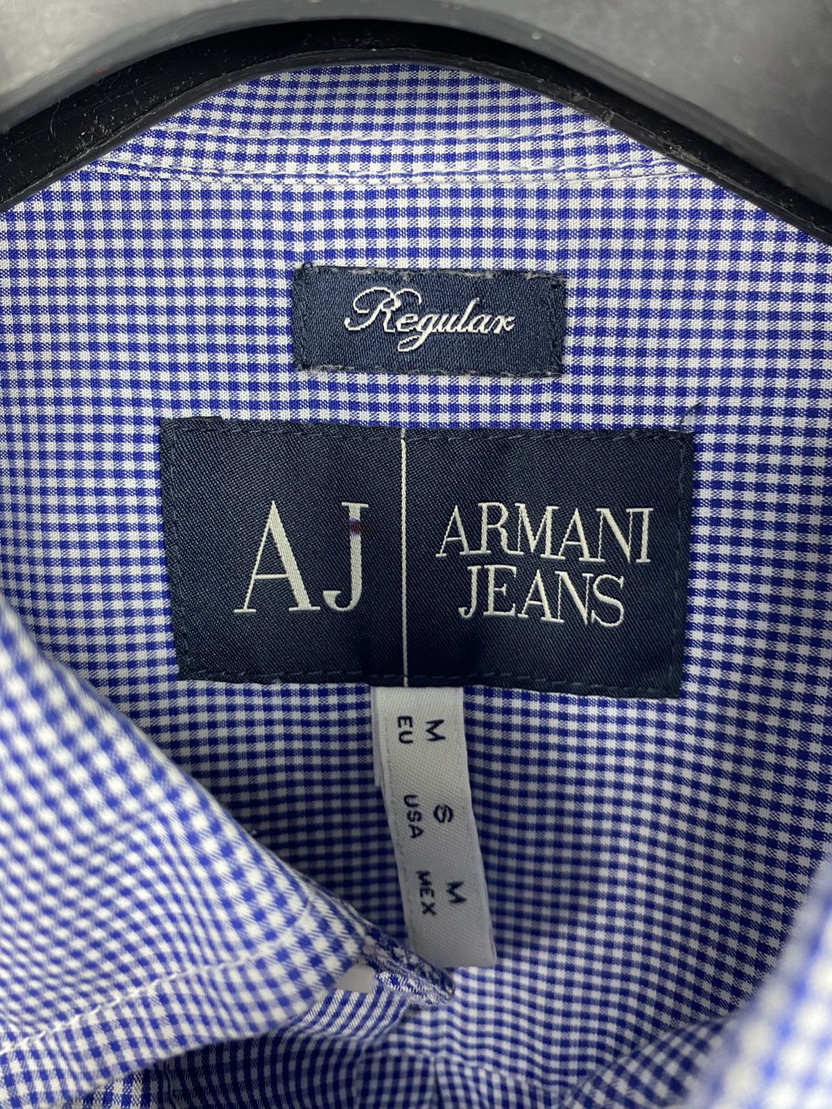 Armani Armani Jeans Shirt Button Up Embroidered Logo Check size M Size US M / EU 48-50 / 2 - 5 Thumbnail