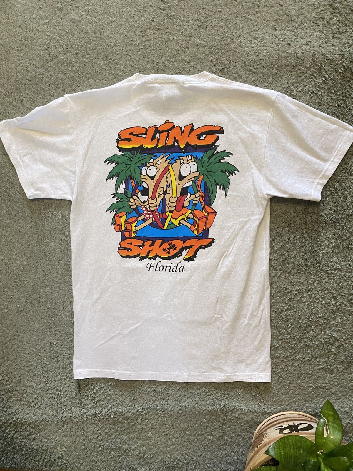 Other Vintage Y2K Slingshot Roller Coaster Florida White T Shirt Size US M / EU 48-50 / 2 - 1 Thumbnail