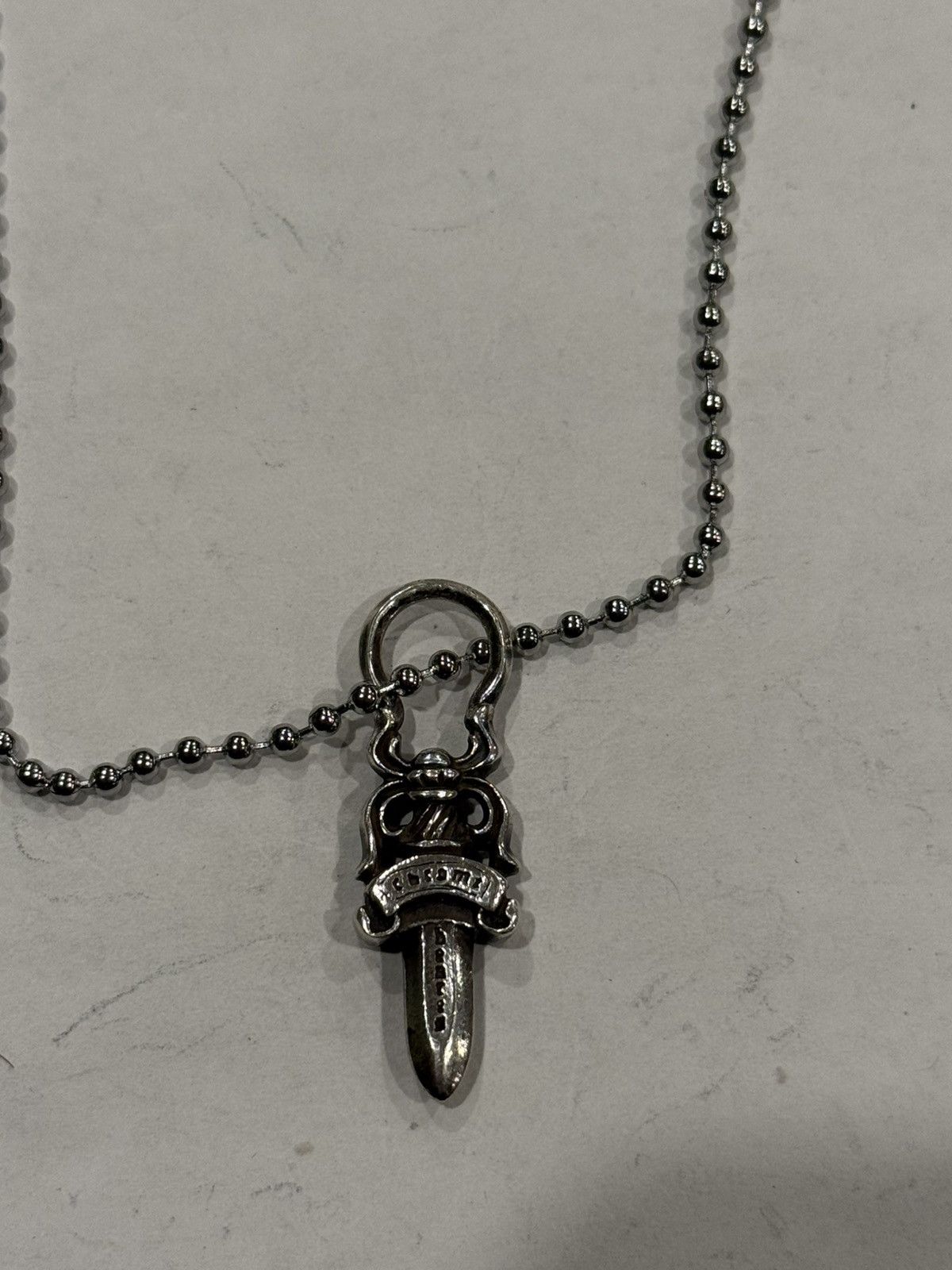 Chrome Hearts Chrome Hearts Dagger Pendant Silver Ball Chain Necklace 925 Size ONE SIZE - 7 Thumbnail