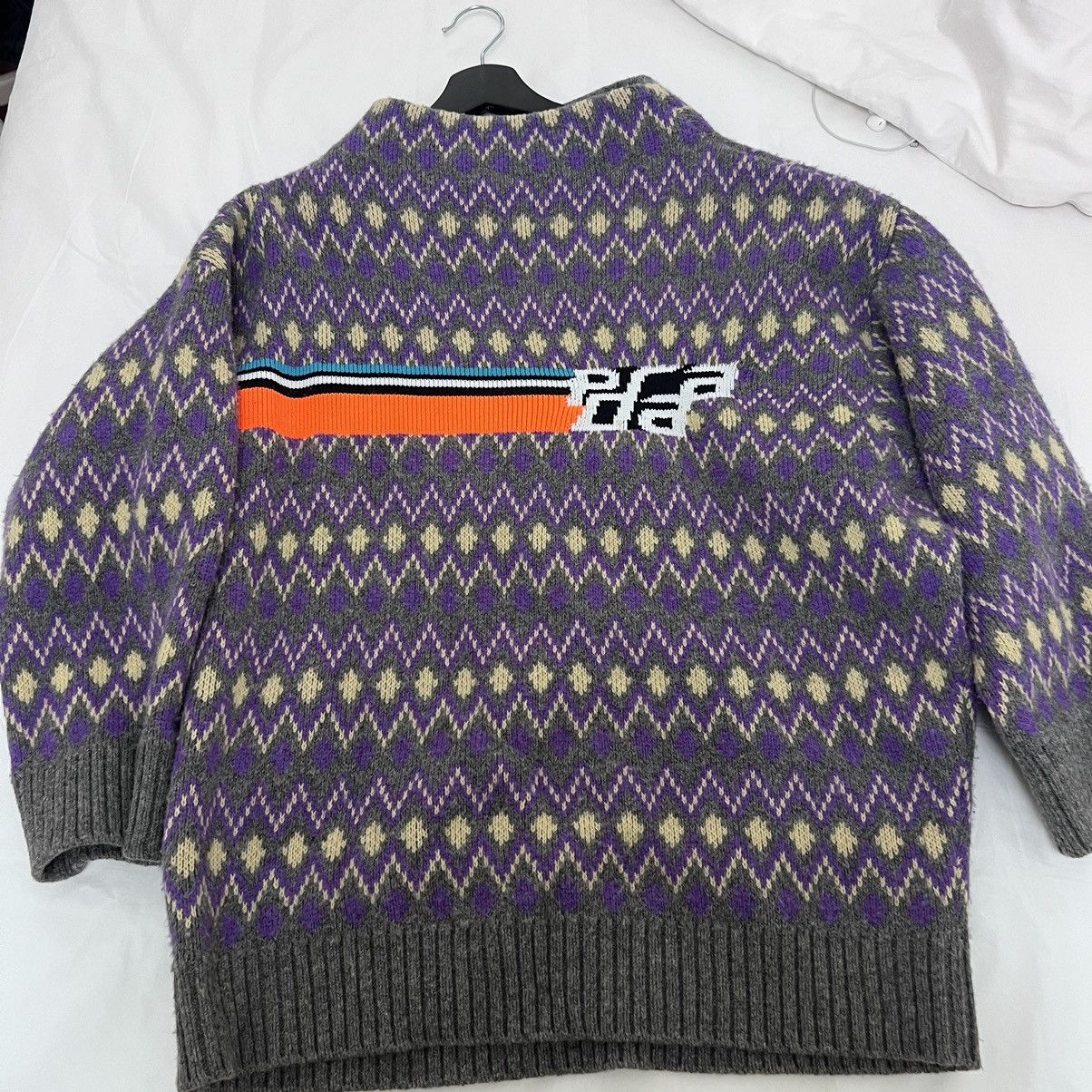 Prada Prada sport logo knitwear runway sweater gray purple Size M / US 6-8 / IT 42-44 - 1 Thumbnail